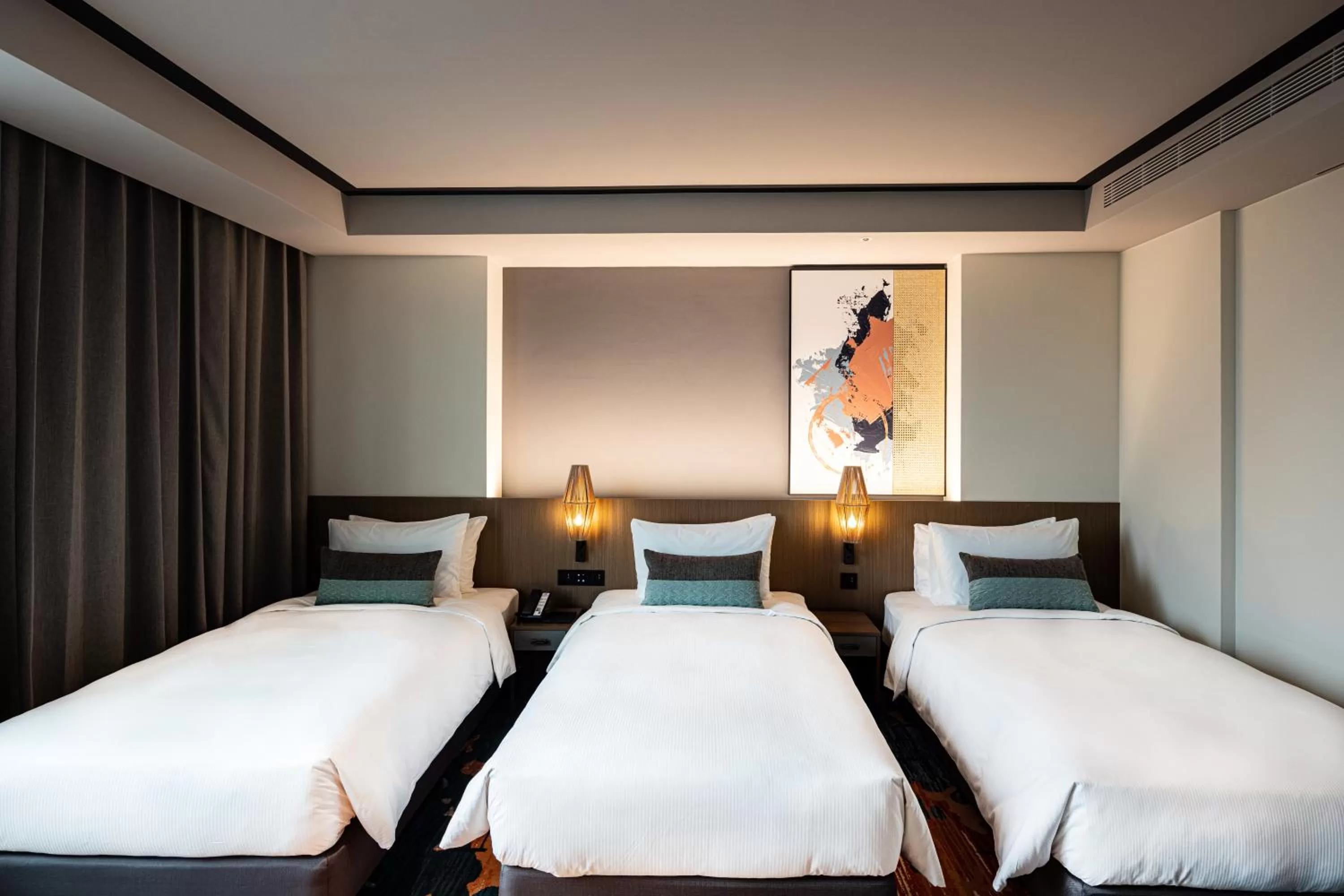 Bed in Solaria Nishitetsu Hotel Taipei Ximen