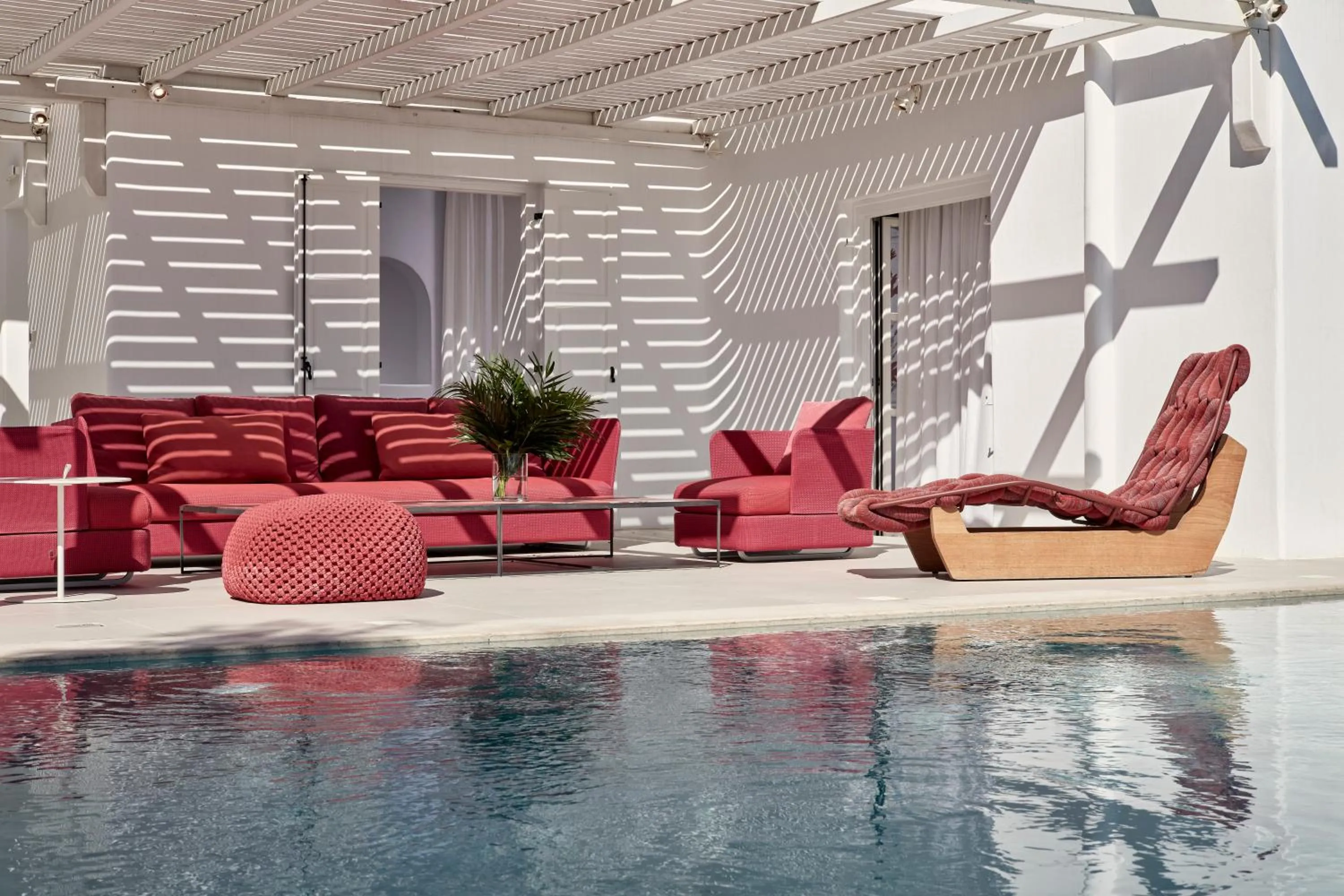 Patio in Myconian Ambassador Relais & Chateaux