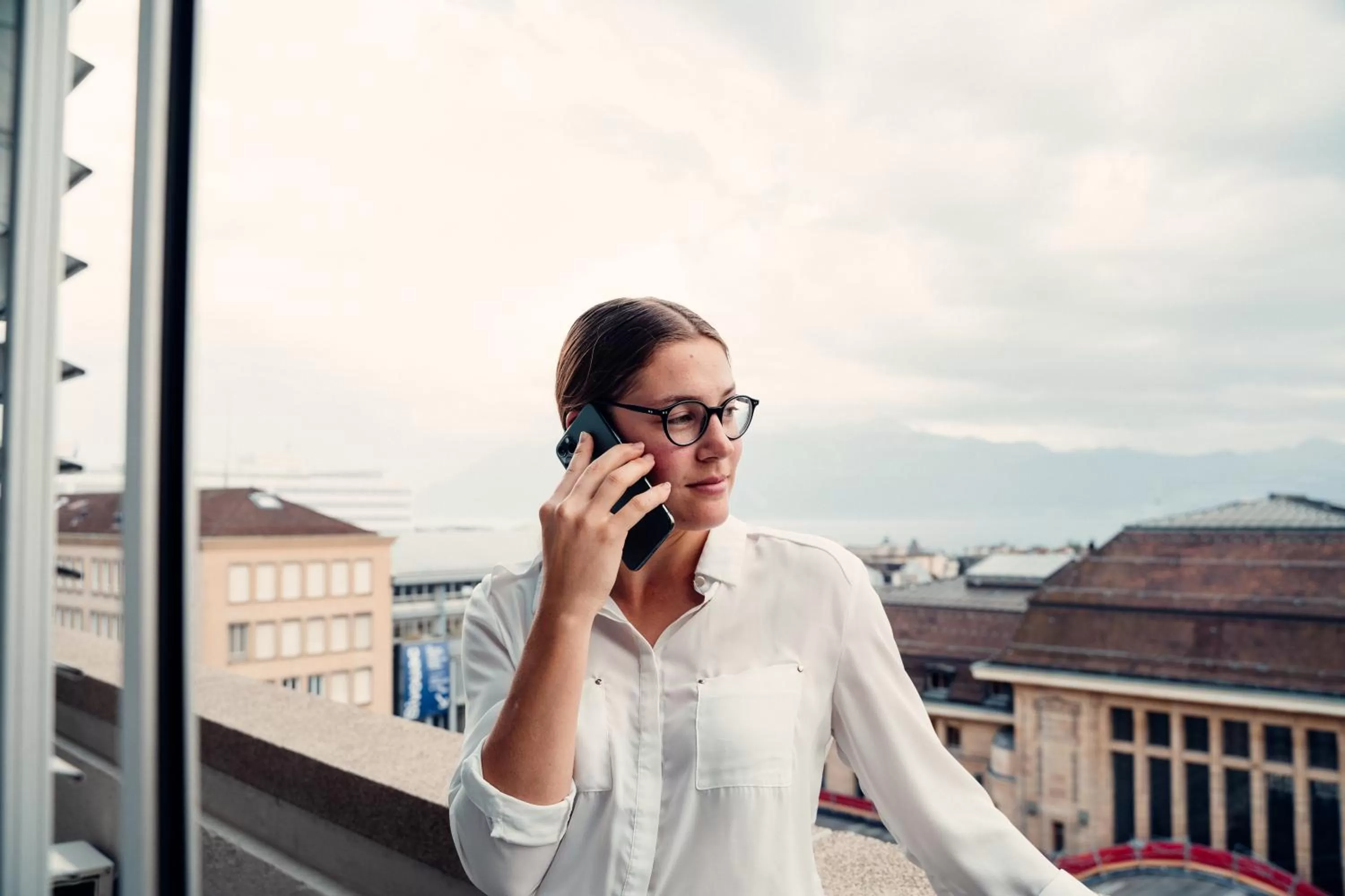 Lake view in Continental Hotel Lausanne