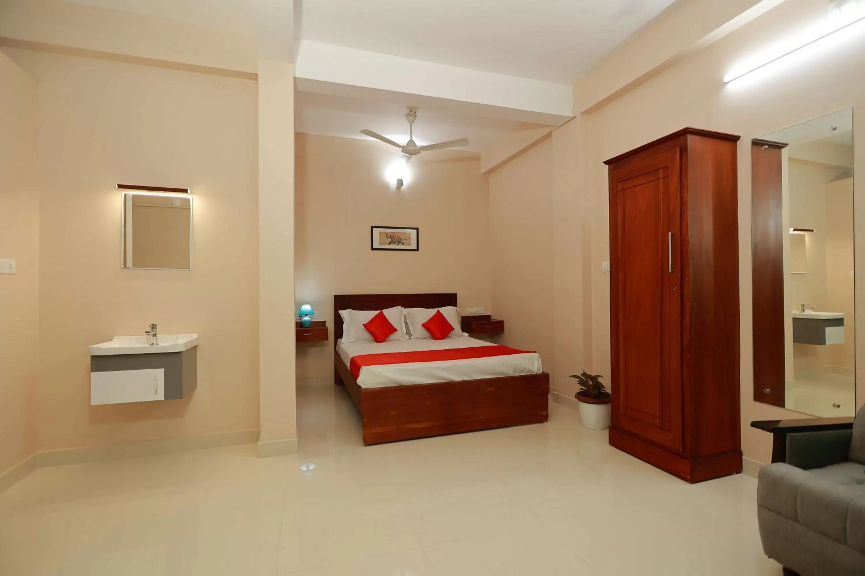 Photo of the whole room, Bed in Isha Residency