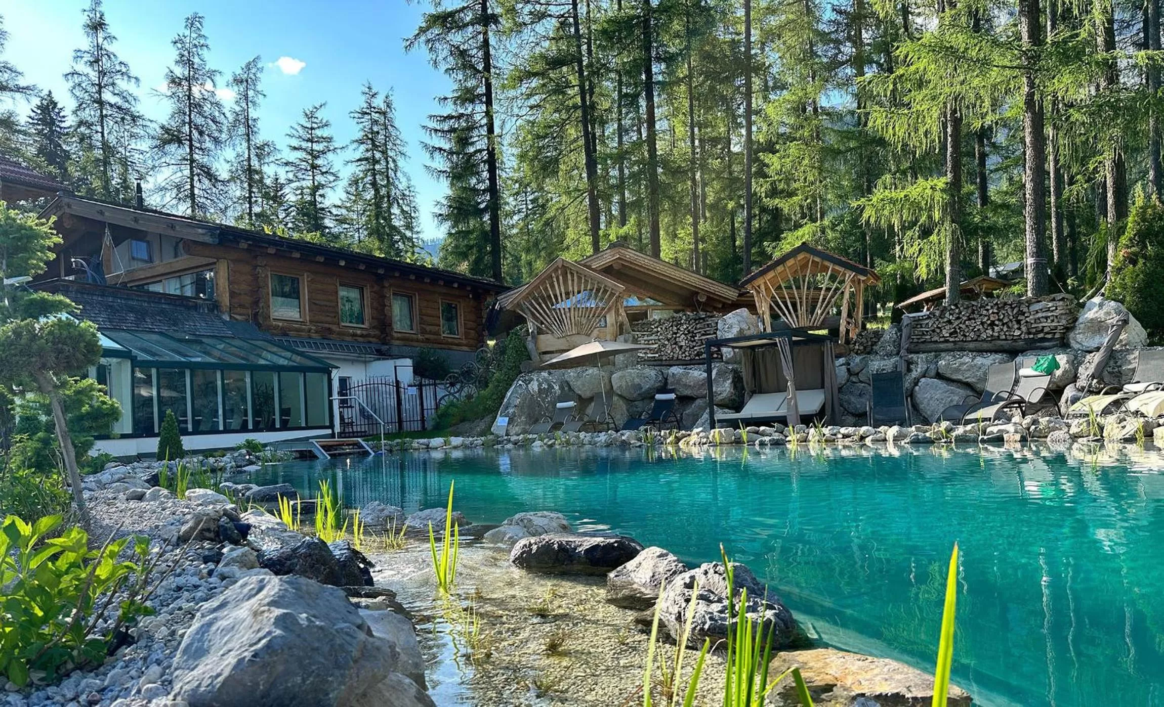 Swimming pool in Naturhotel Lärchenhof