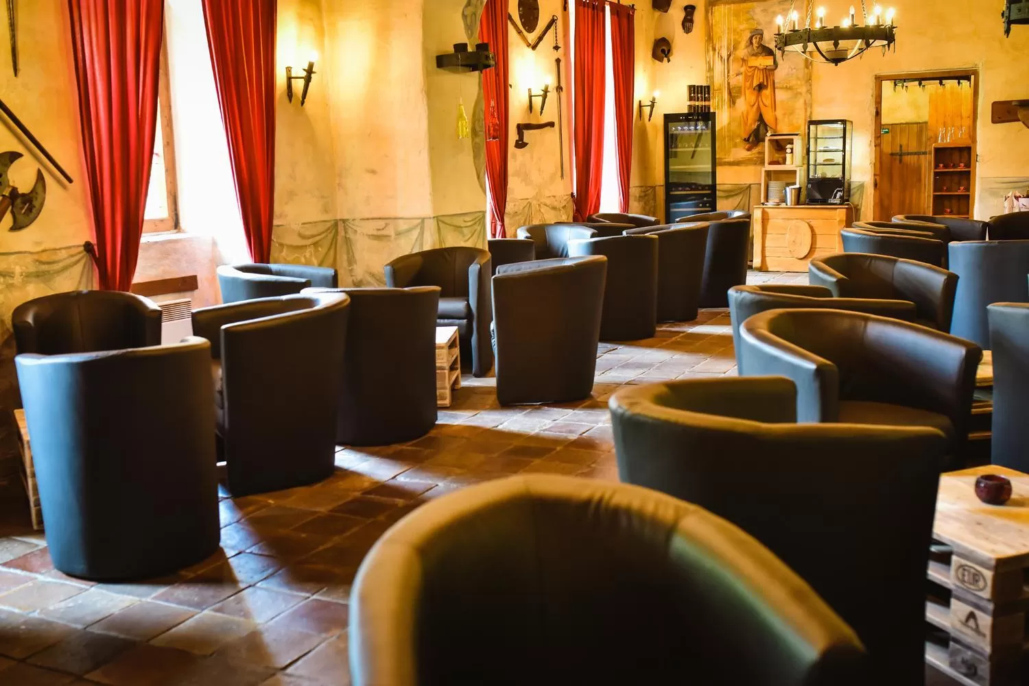 Lounge or bar in Zámek Kamenný Dvůr
