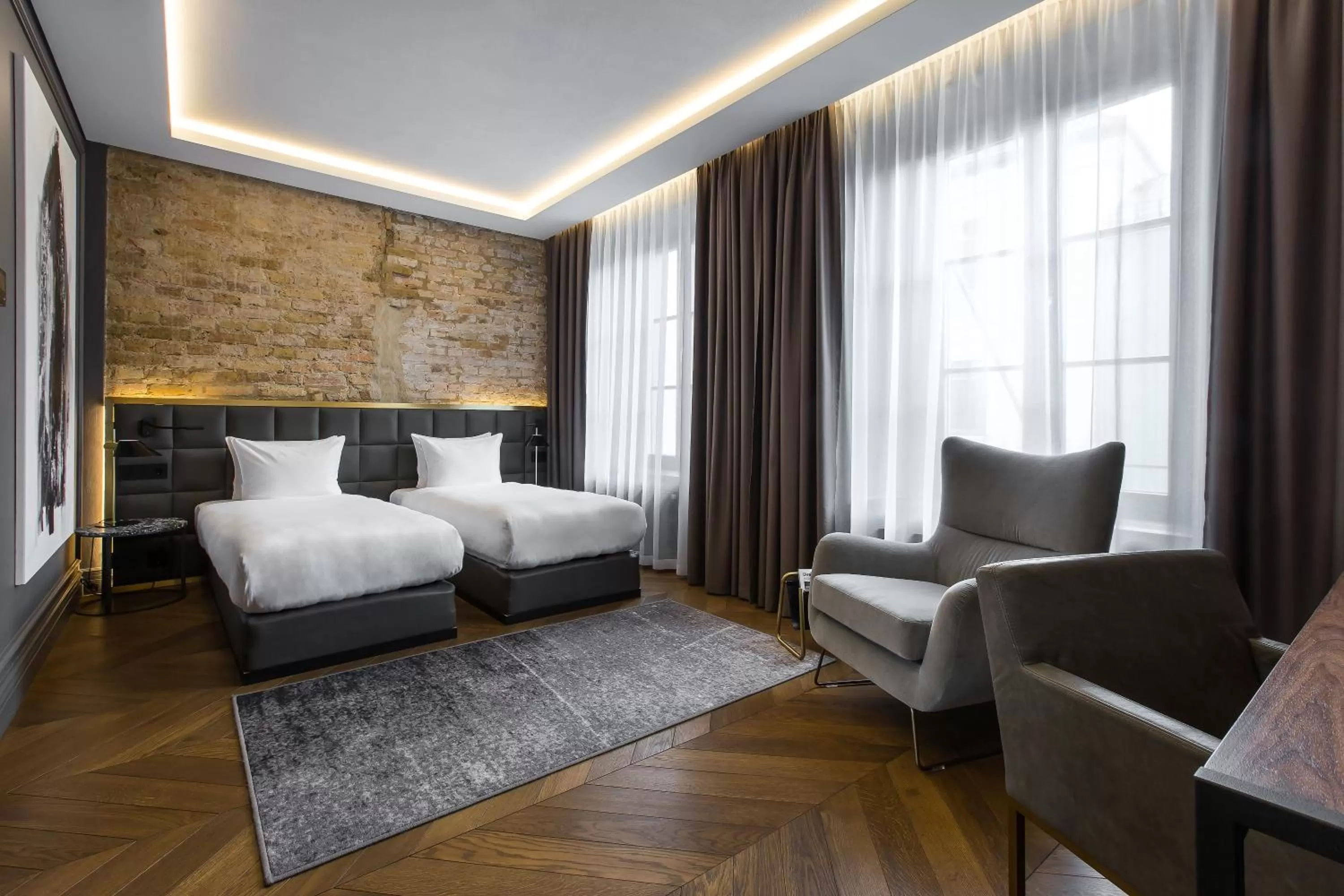 Standard Twin Room with Sauna Access in Hotel Pacai, Vilnius, a Member of Design Hotels