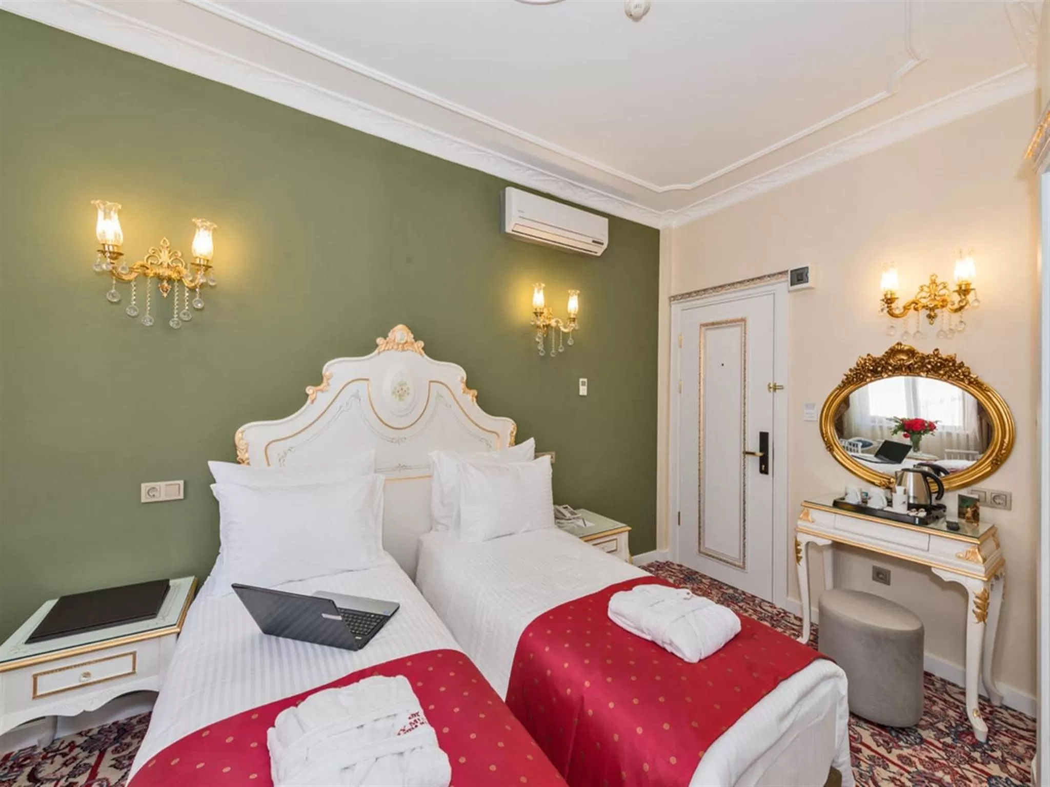 Decorative detail, Bed in Galatower Hotel