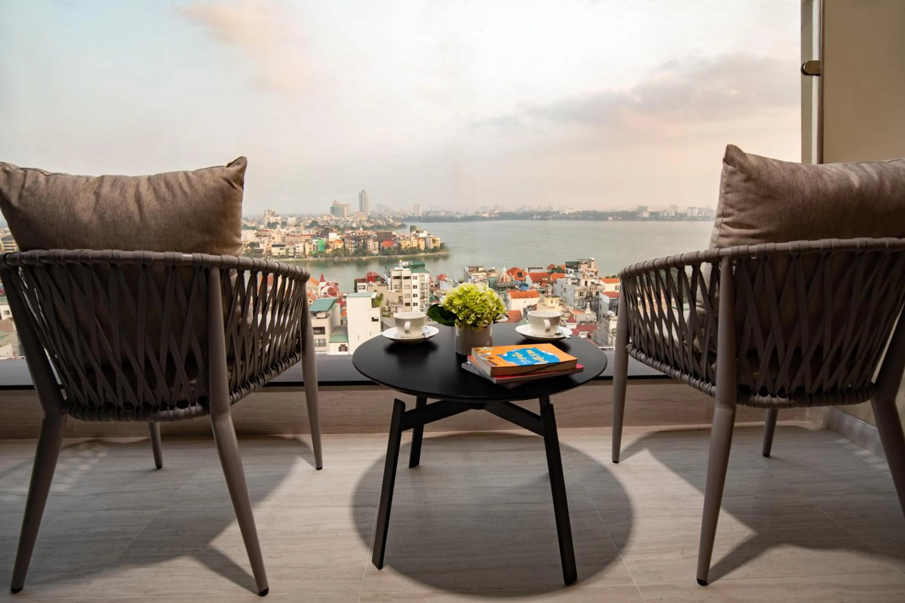 Seating area in Oakwood Residence Hanoi