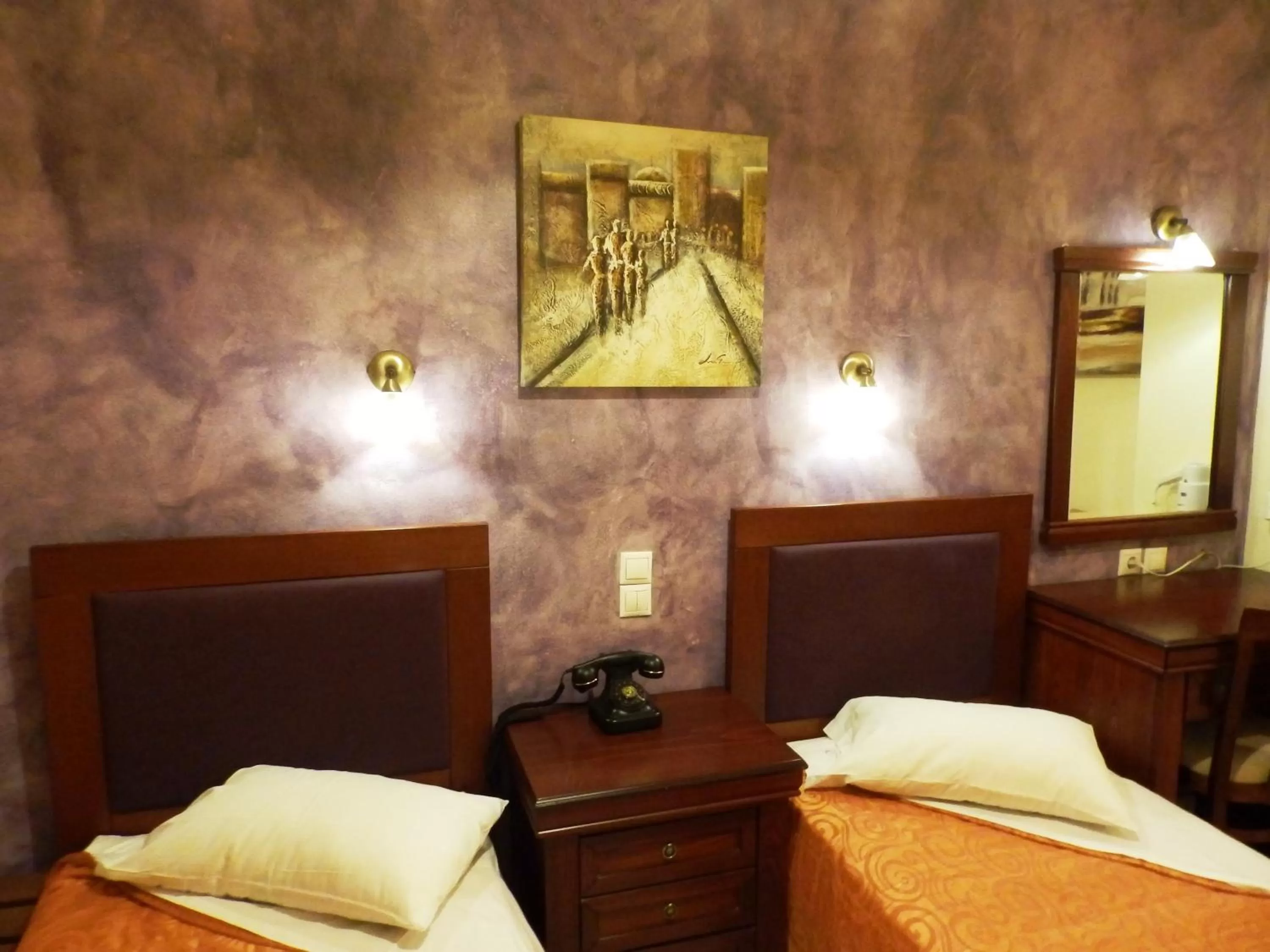 Bed in Pergamos Hotel