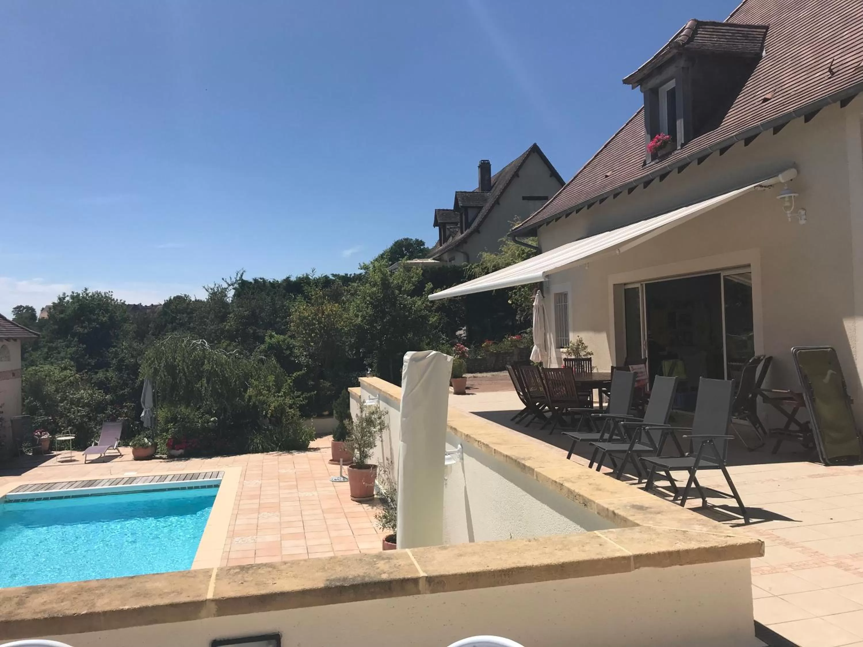 Balcony/Terrace, Swimming Pool in La Maison du Parc