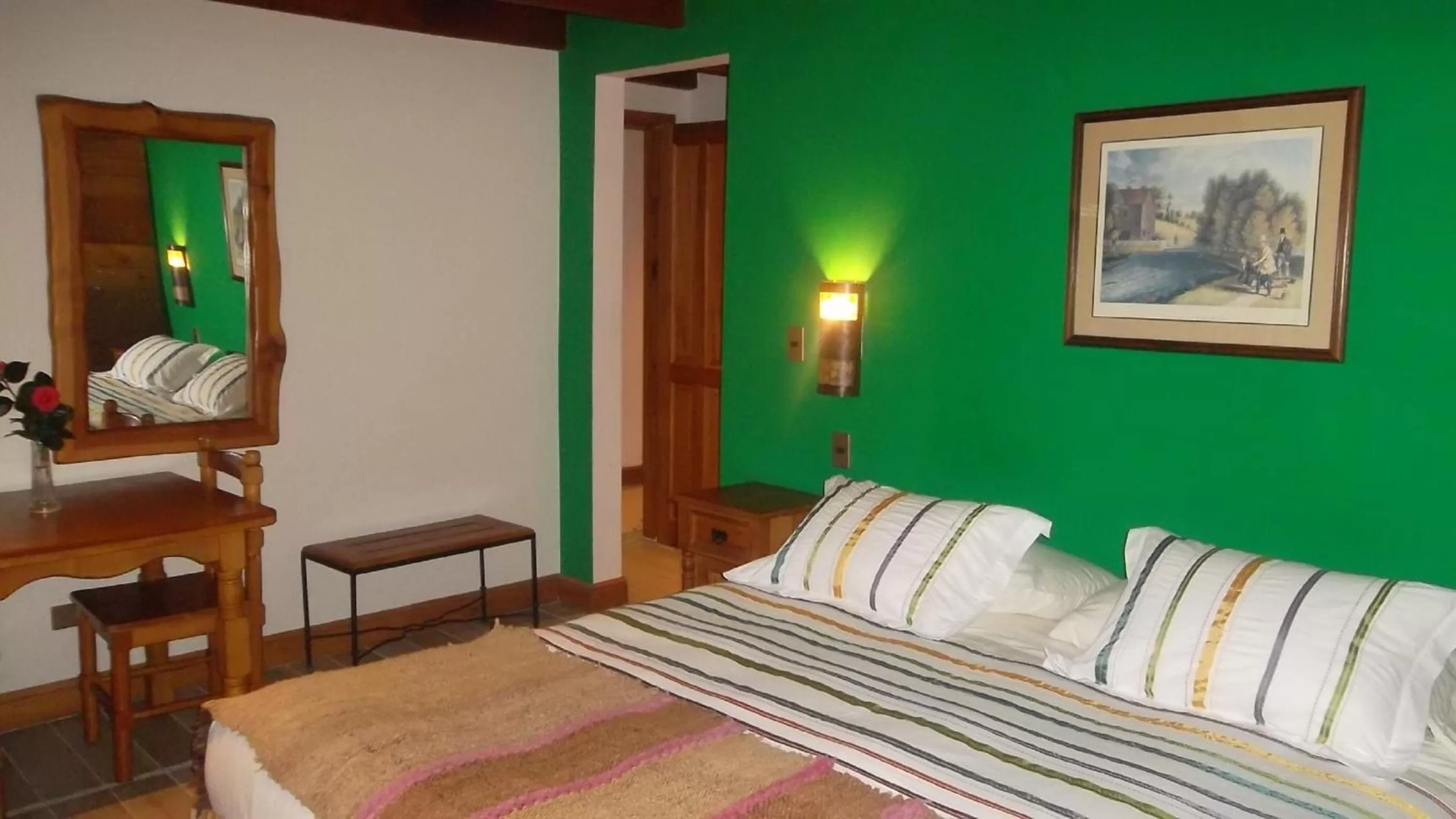 Bed in Hotel Malalhue