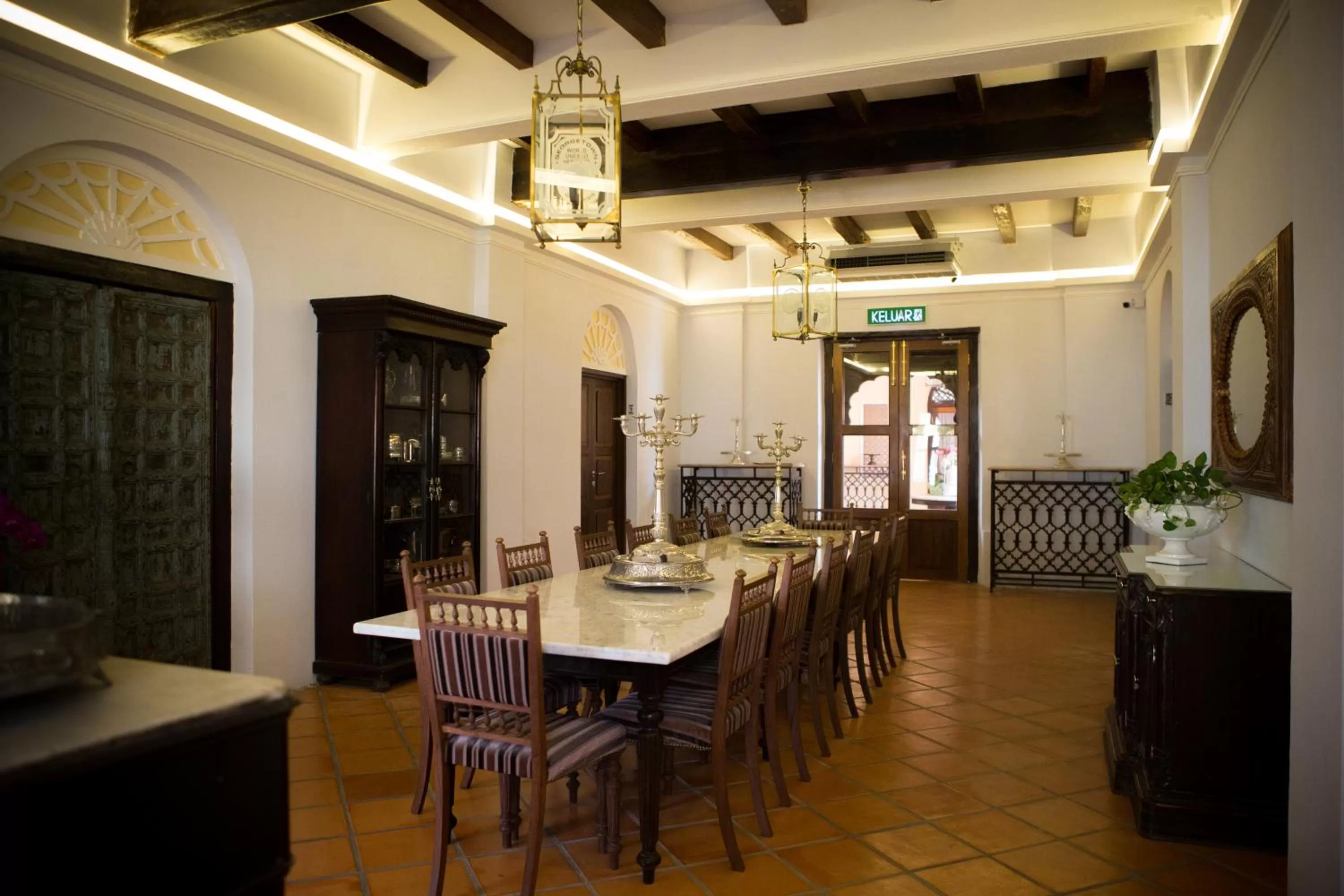 Dining area in Jawi Peranakan Mansion