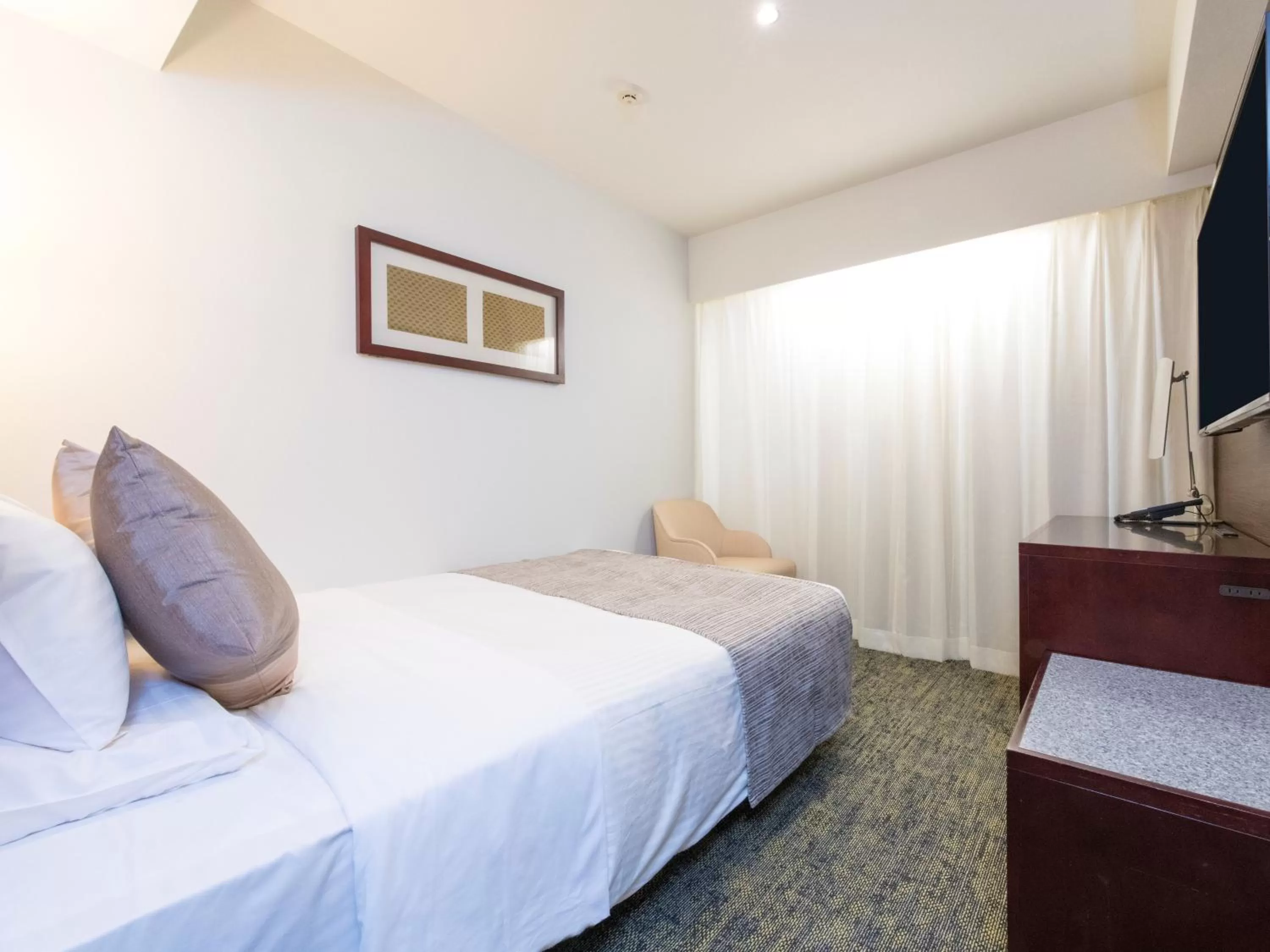 Photo of the whole room, Bed in HOTEL MYSTAYS Fukuoka Tenjin