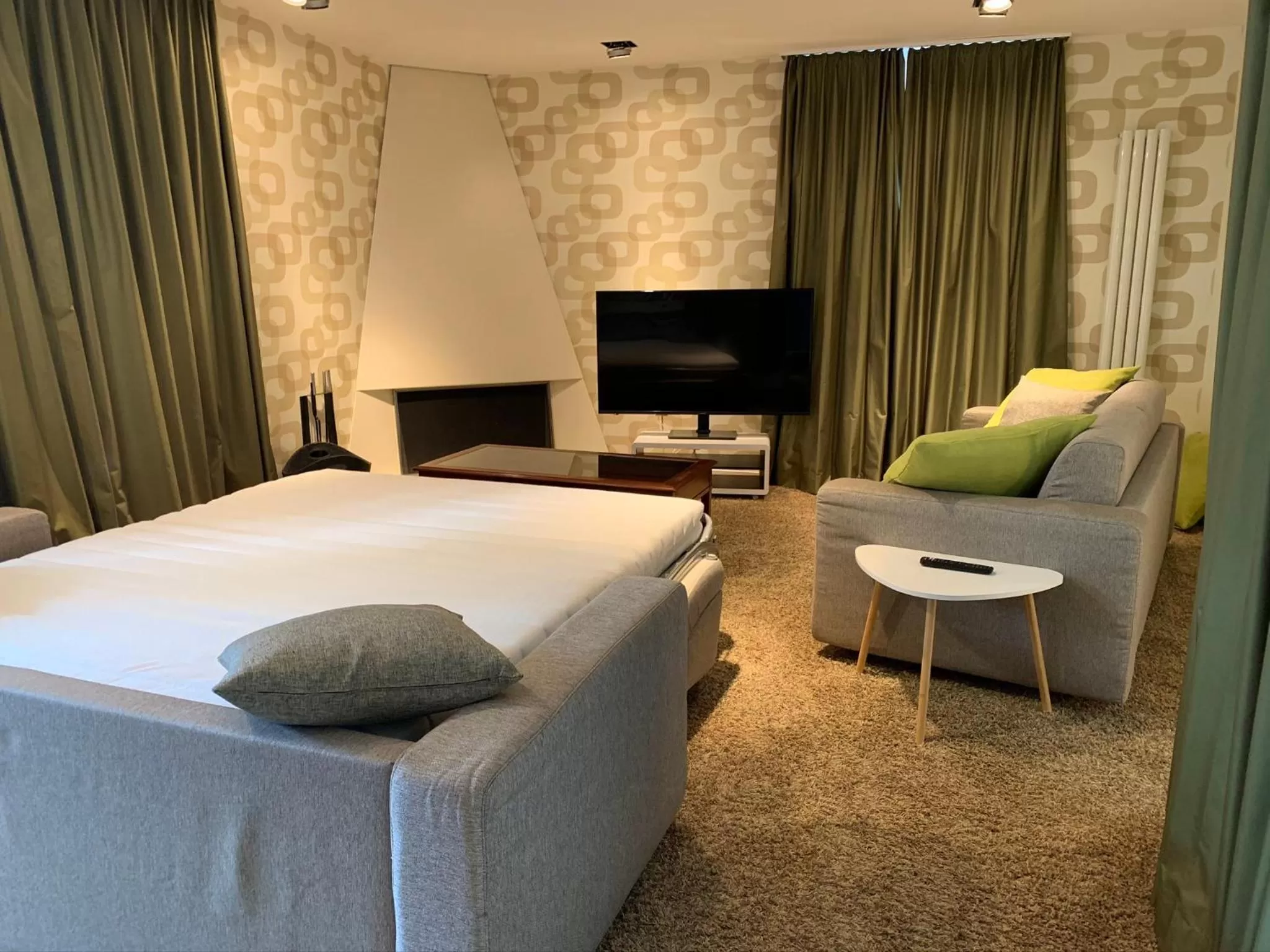 Living room, Bed in Park-Lodge Am Rohrbusch