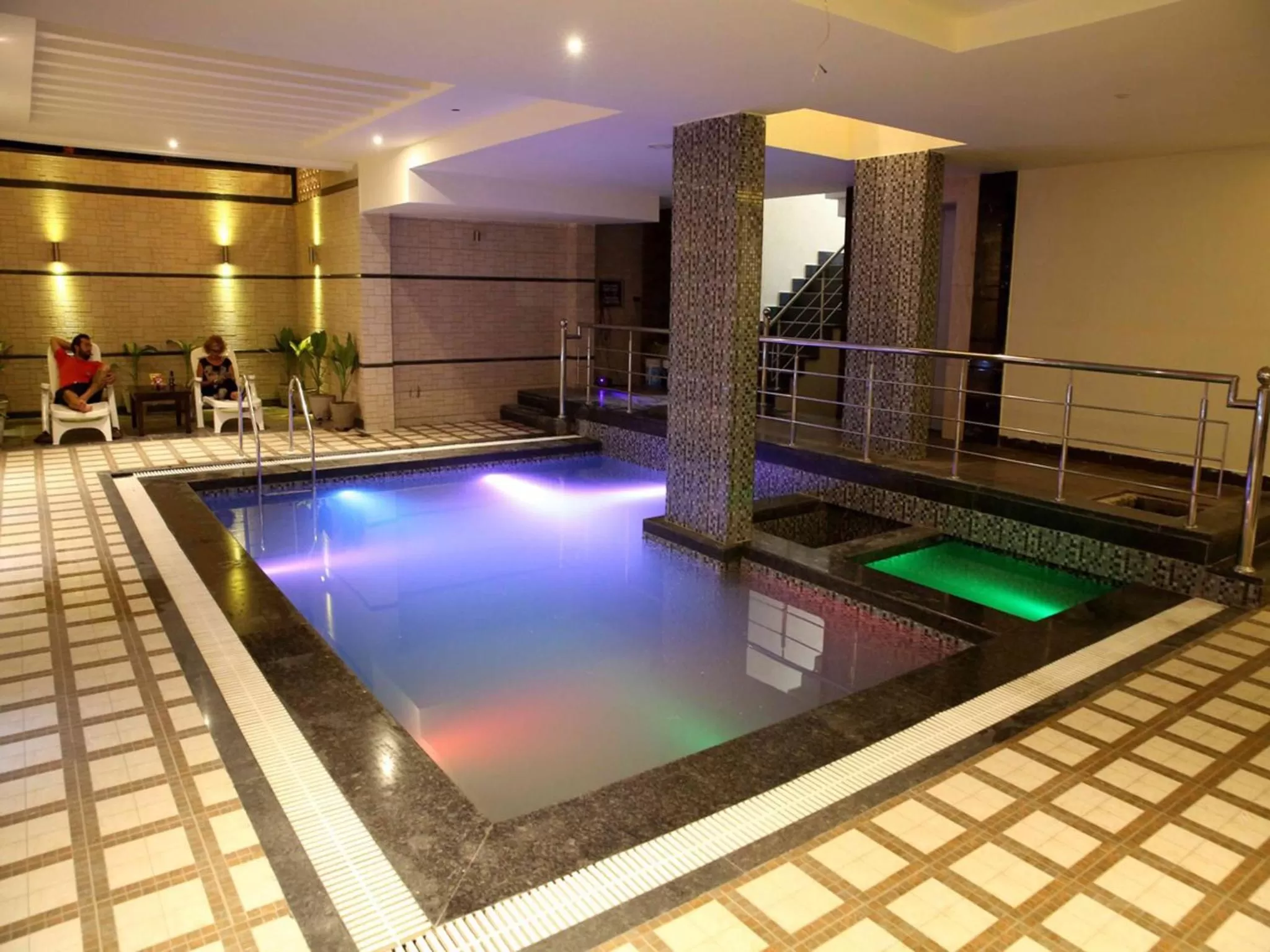 Pool view in Hotel Taj Villa- Agra