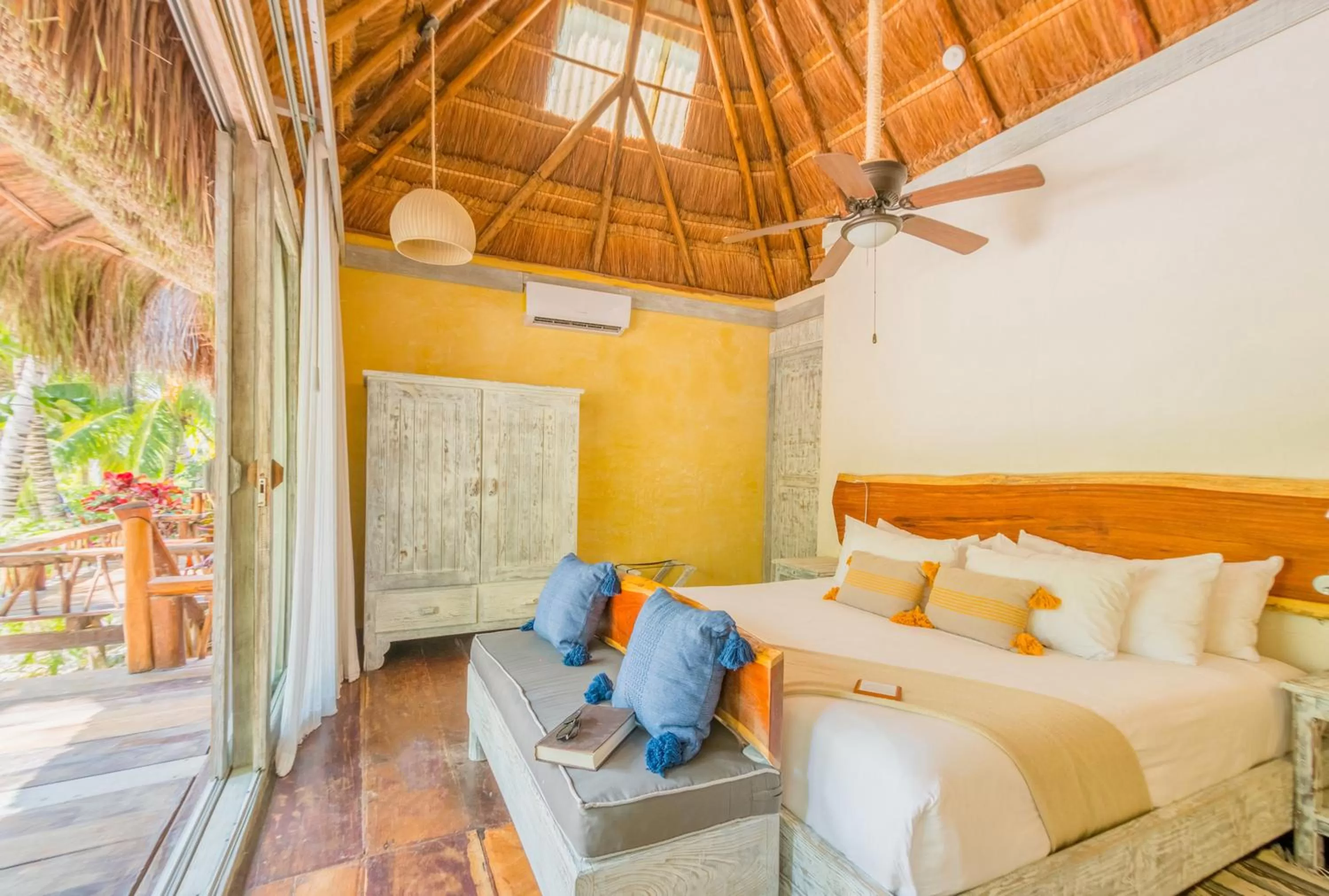 Bedroom, Bed in Villa Pescadores Tulum-Beachfront hotel by Ahau Collection