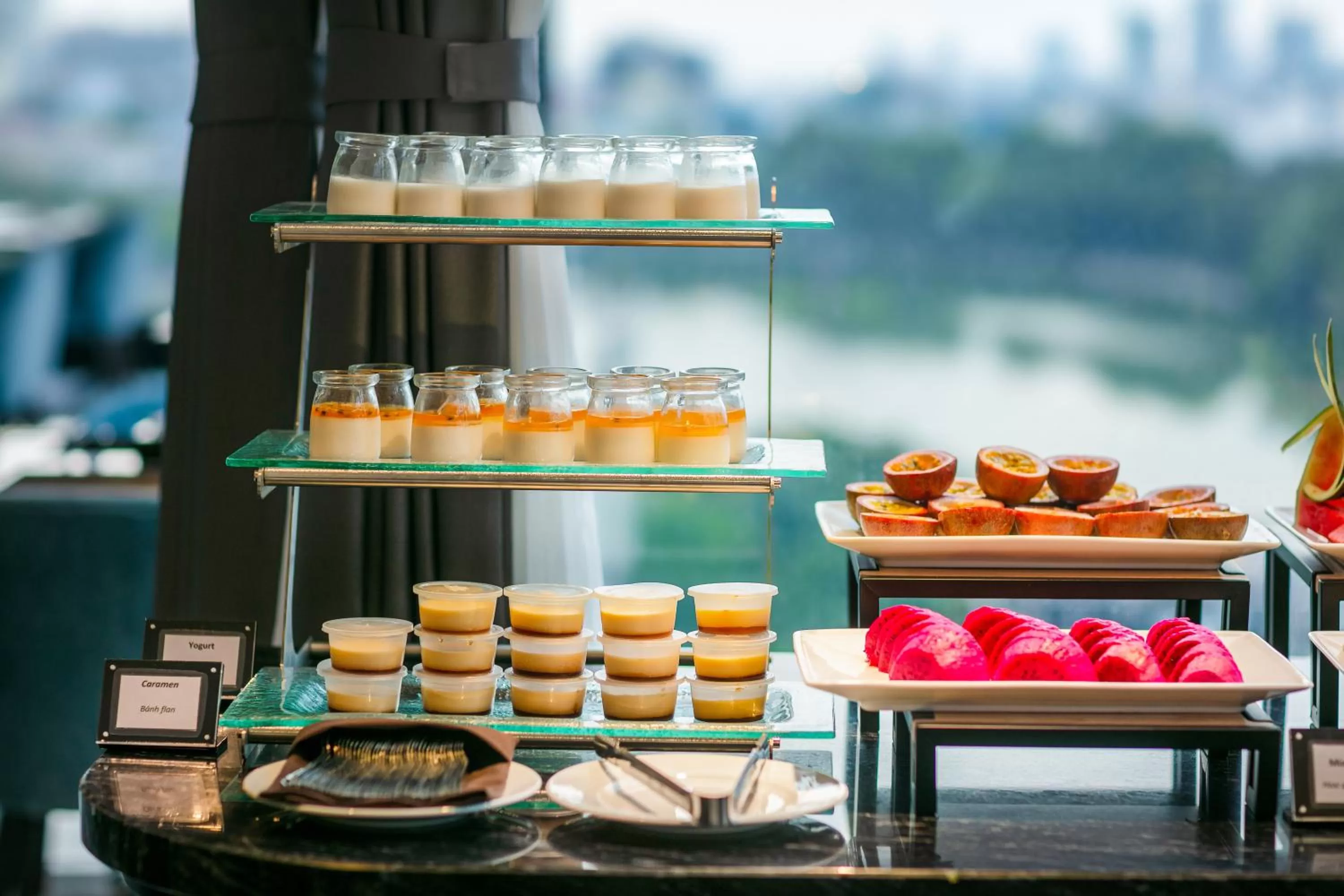 Buffet breakfast in MAY DE VILLE Lakeside Hotel