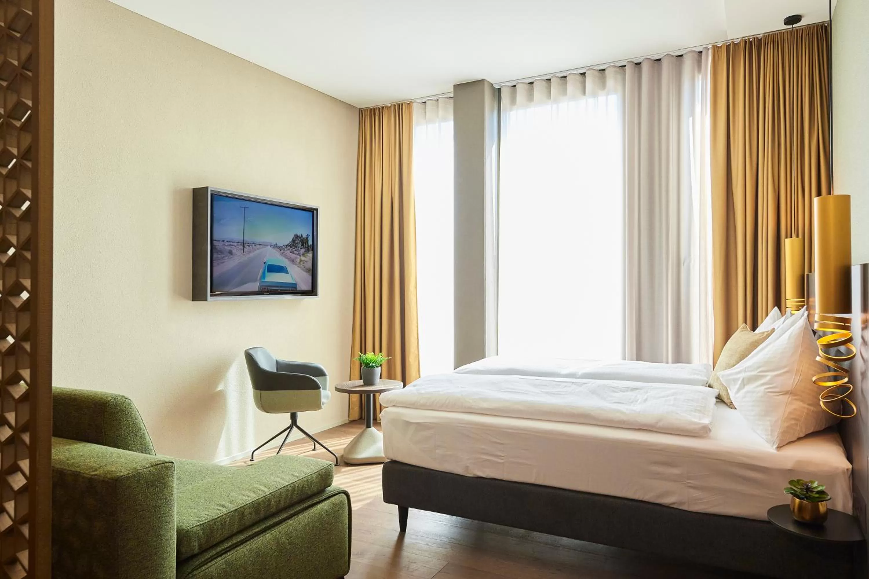 Bed in Lumen Apartments