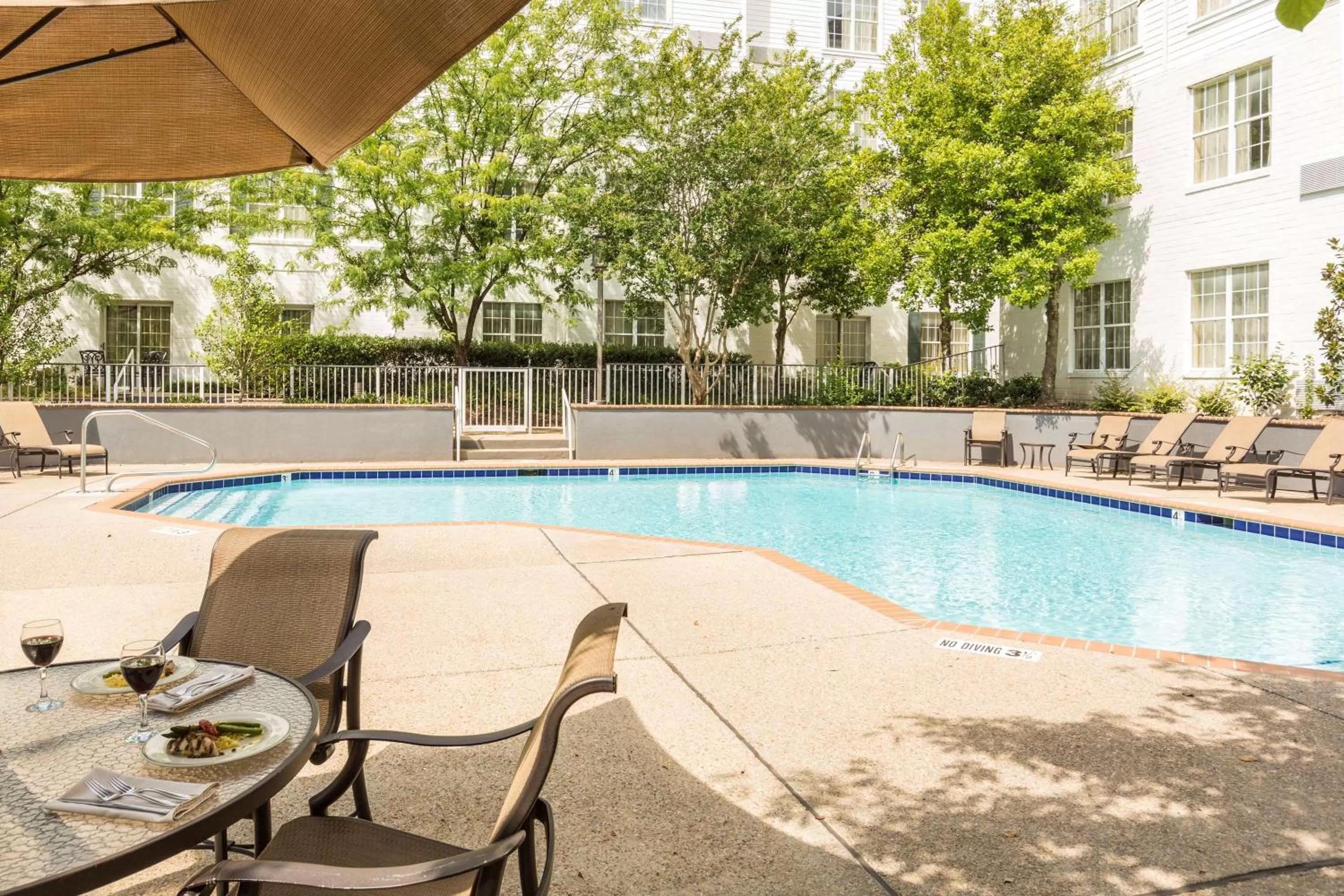 Pool view in DoubleTree by Hilton Raleigh Durham Airport at Research Triangle Park