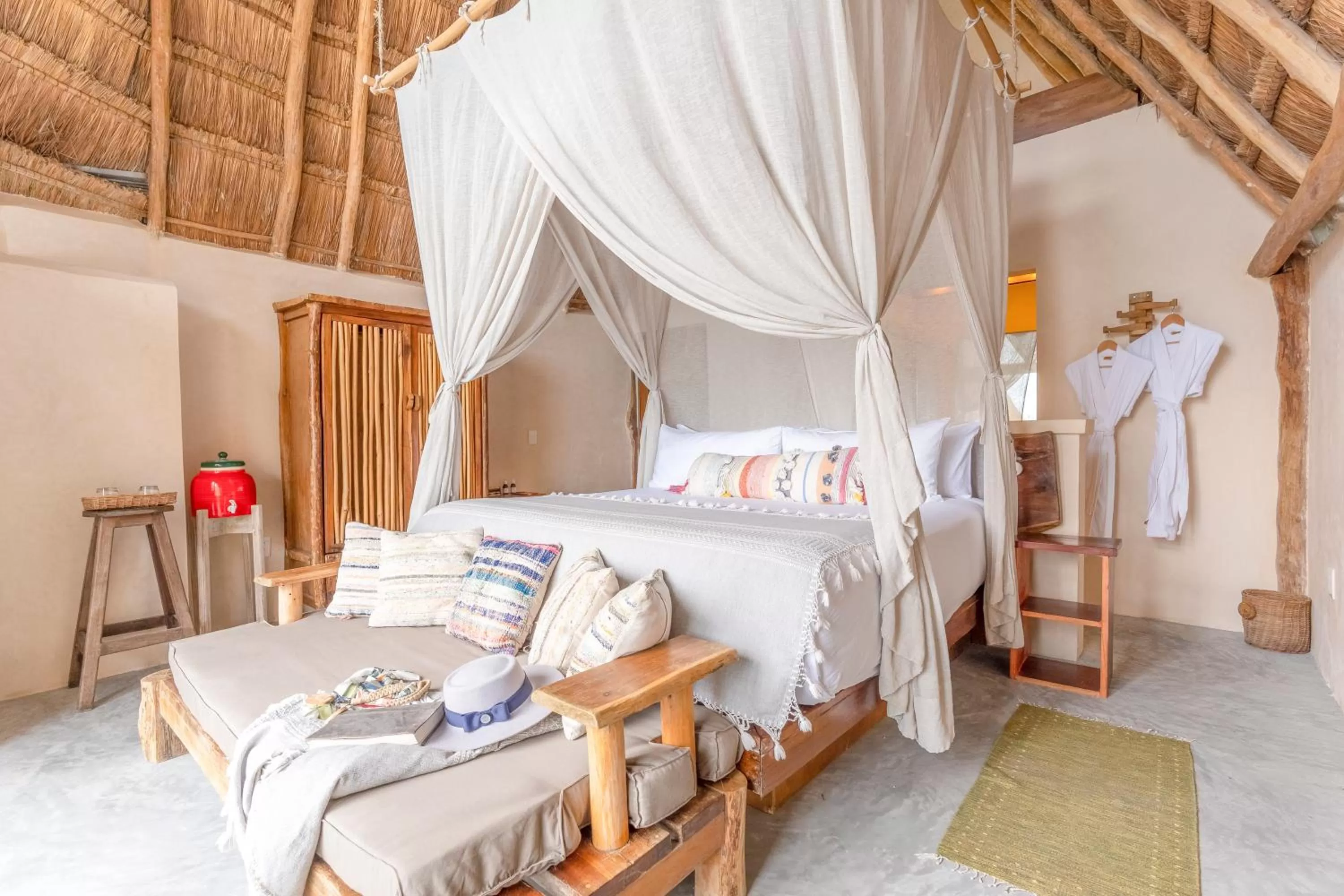 Bed in Ahau Tulum - Beachfront Hotel