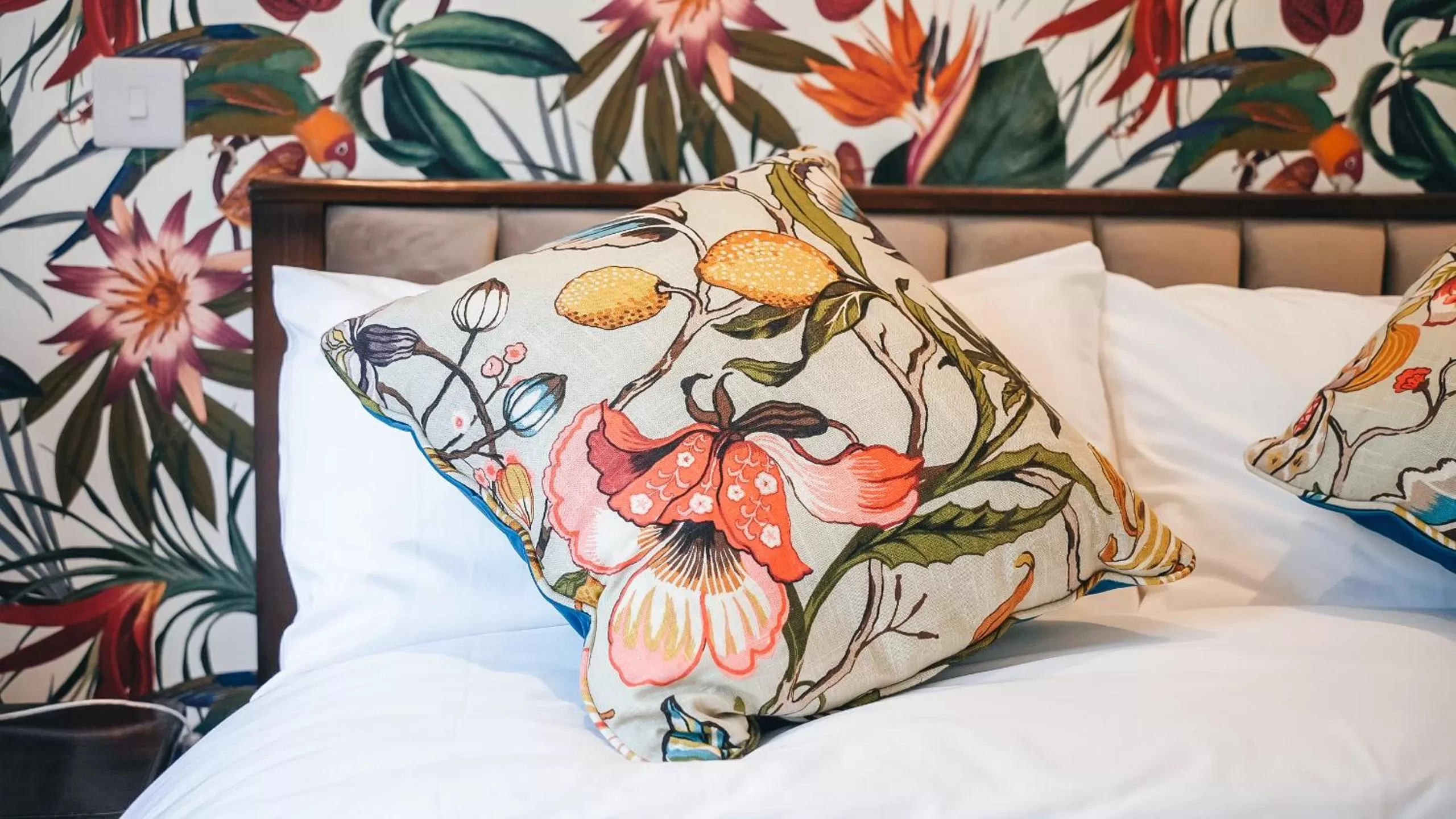 Decorative detail, Bed in The Avonmore Olympia