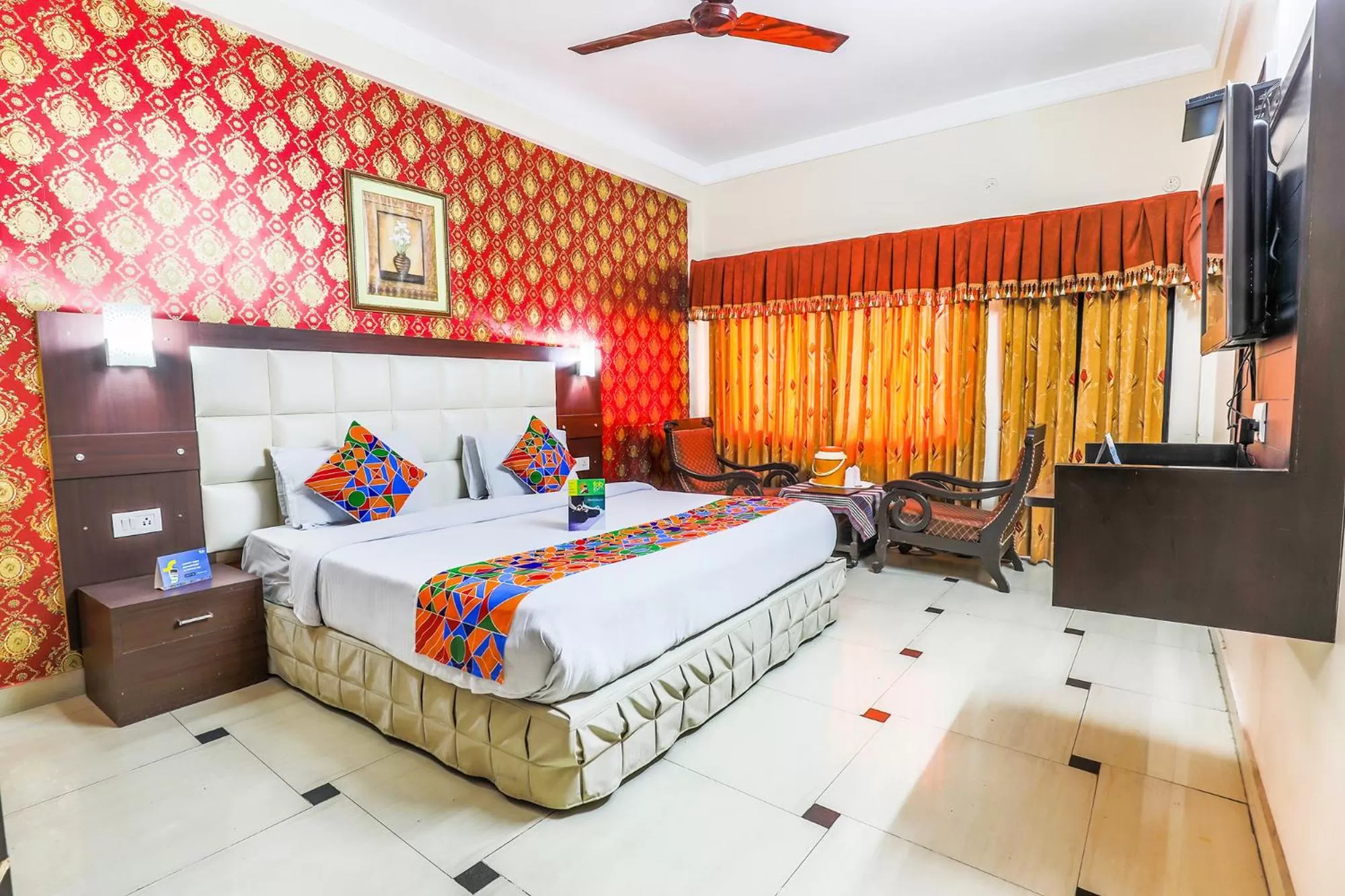 Dining area, Bed in FabHotel Pramila Inn