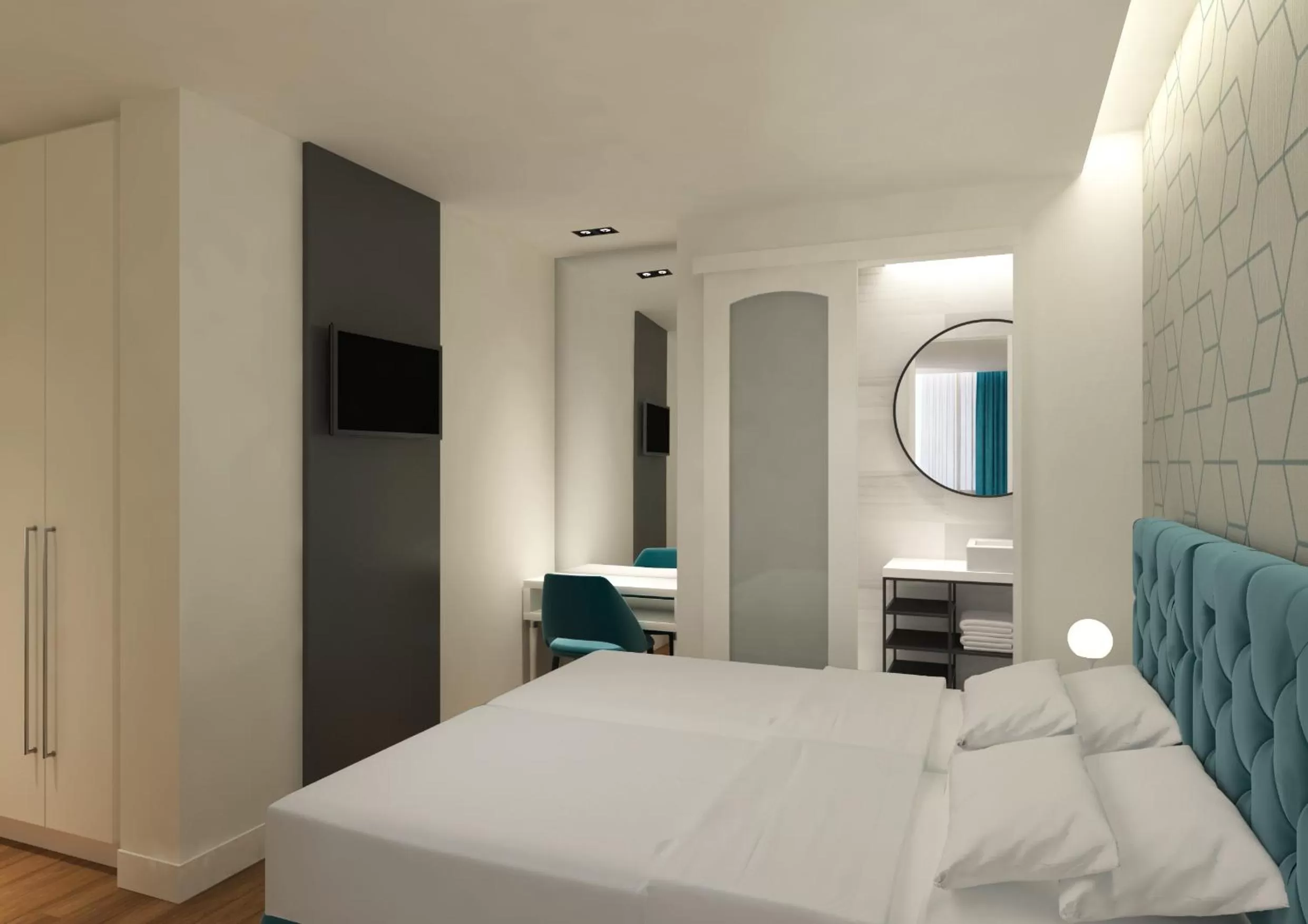 Bed in Athenian Montaza Hotel