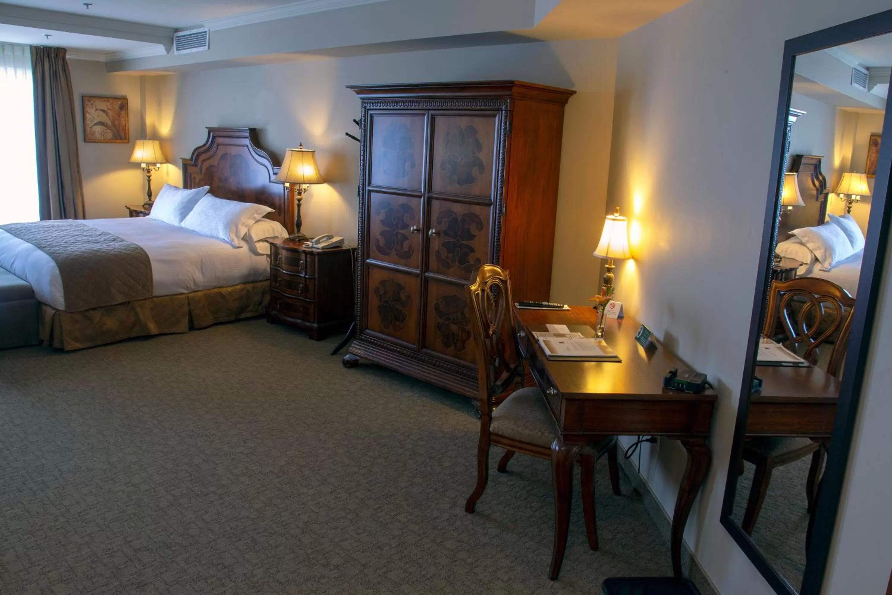 Bed in Hotel Brossard