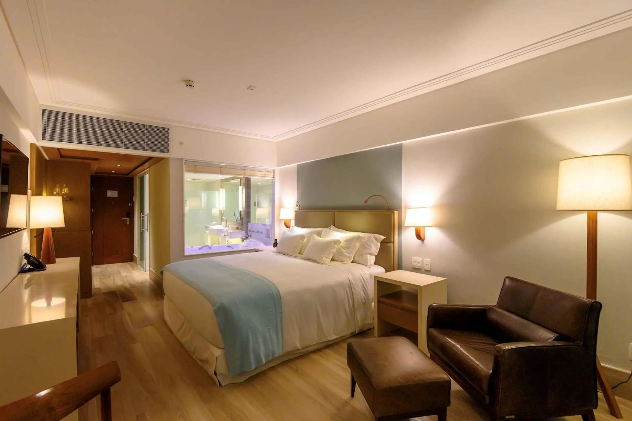 Bed in Vogal Luxury Beach Hotel & SPA