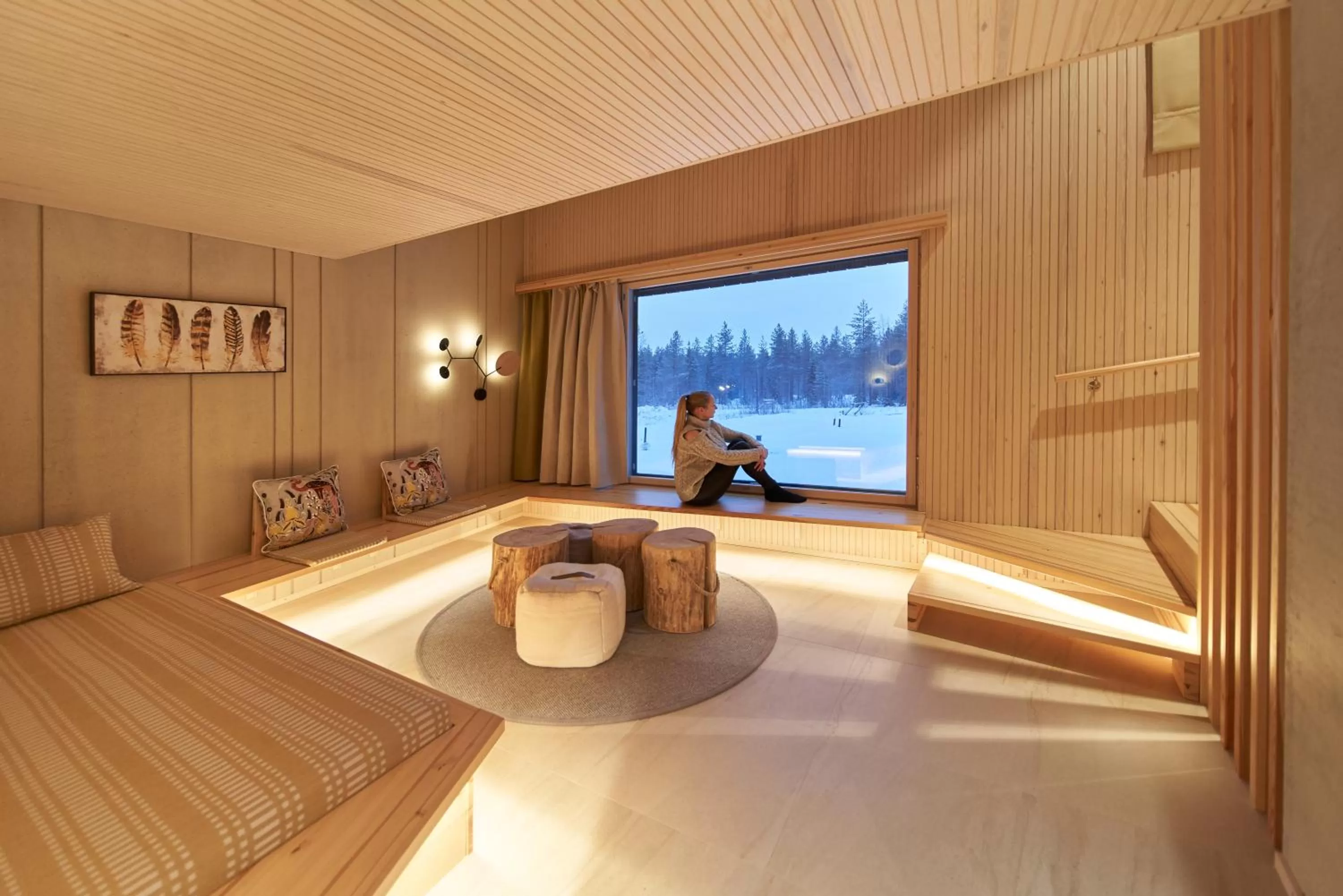 Living room, Bed in Nova Skyland Hotel