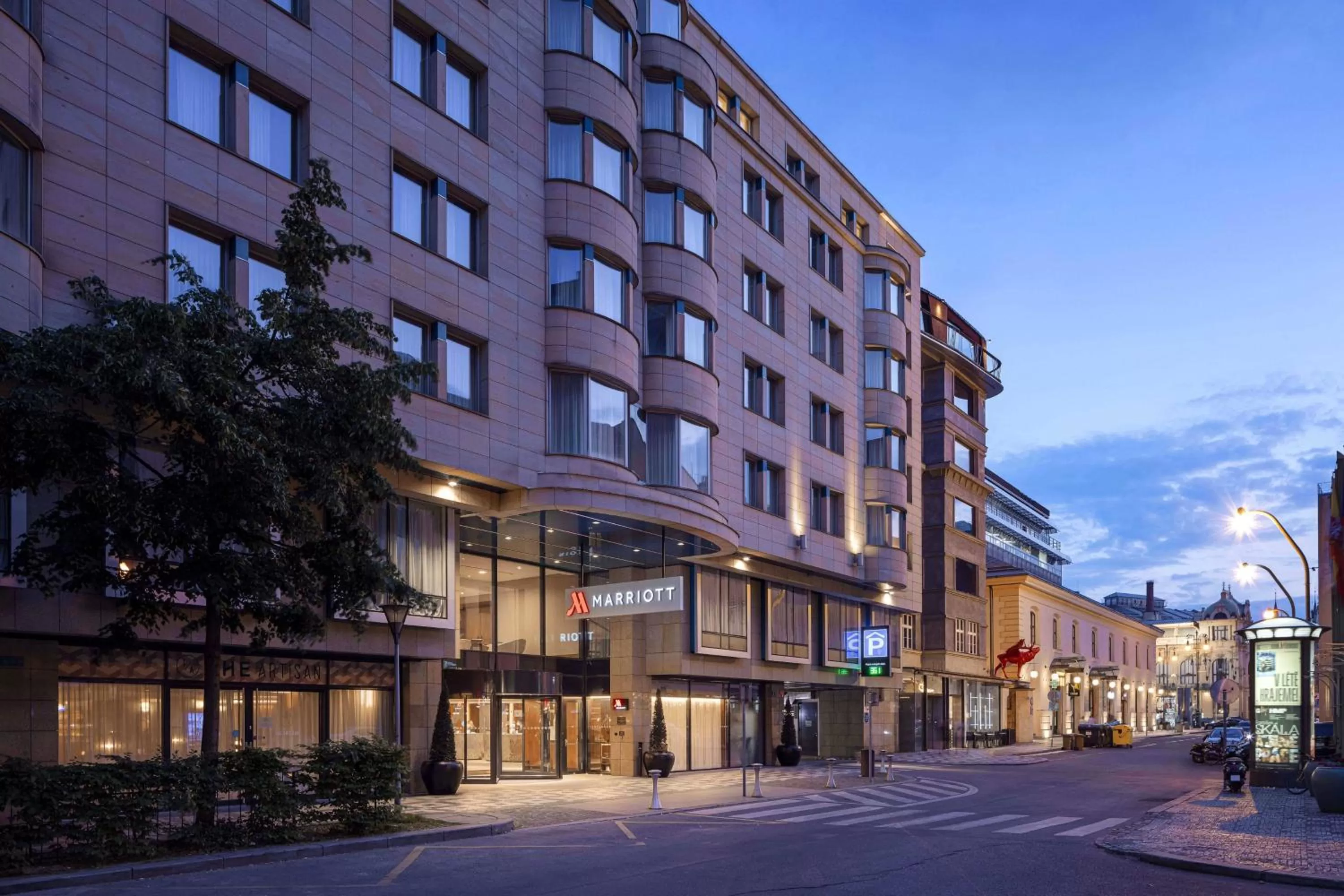 Property building in Prague Marriott Hotel