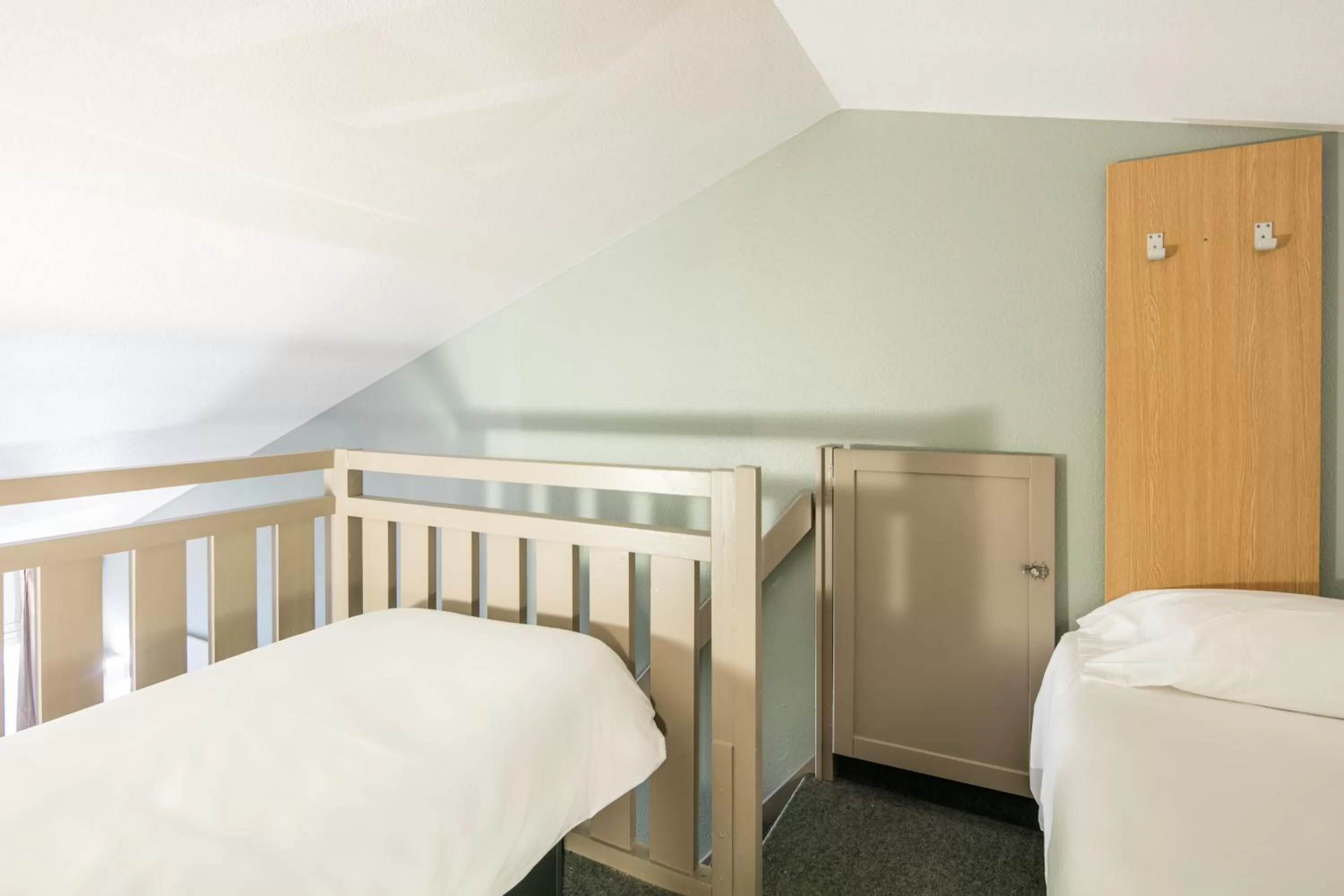 View (from property/room), Bed in B&B HOTEL Grenoble Université 1