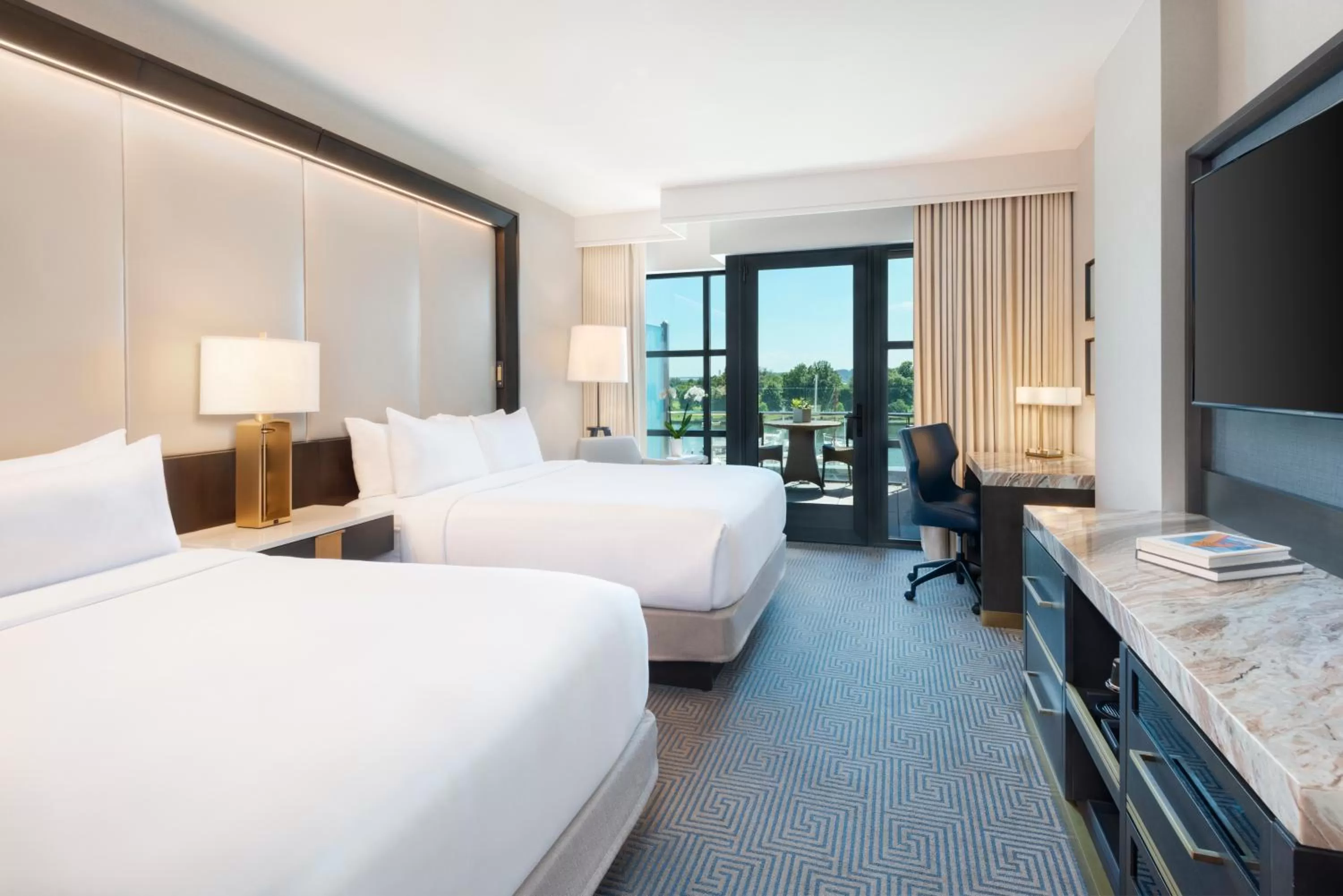 Patio, Bed in InterContinental - Washington D.C. - The Wharf by IHG