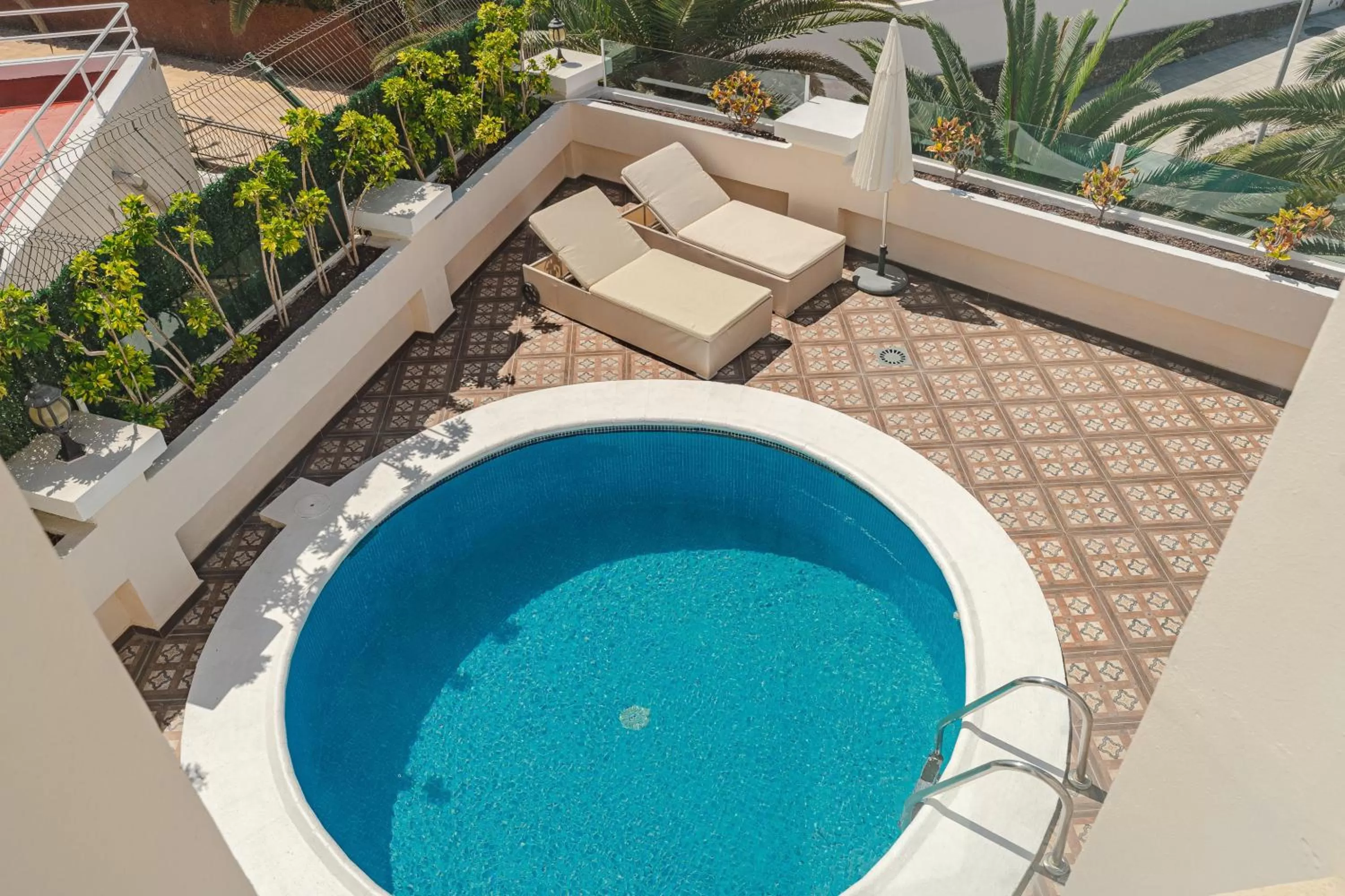 Pool view in Flamingo Suites Boutique Hotel