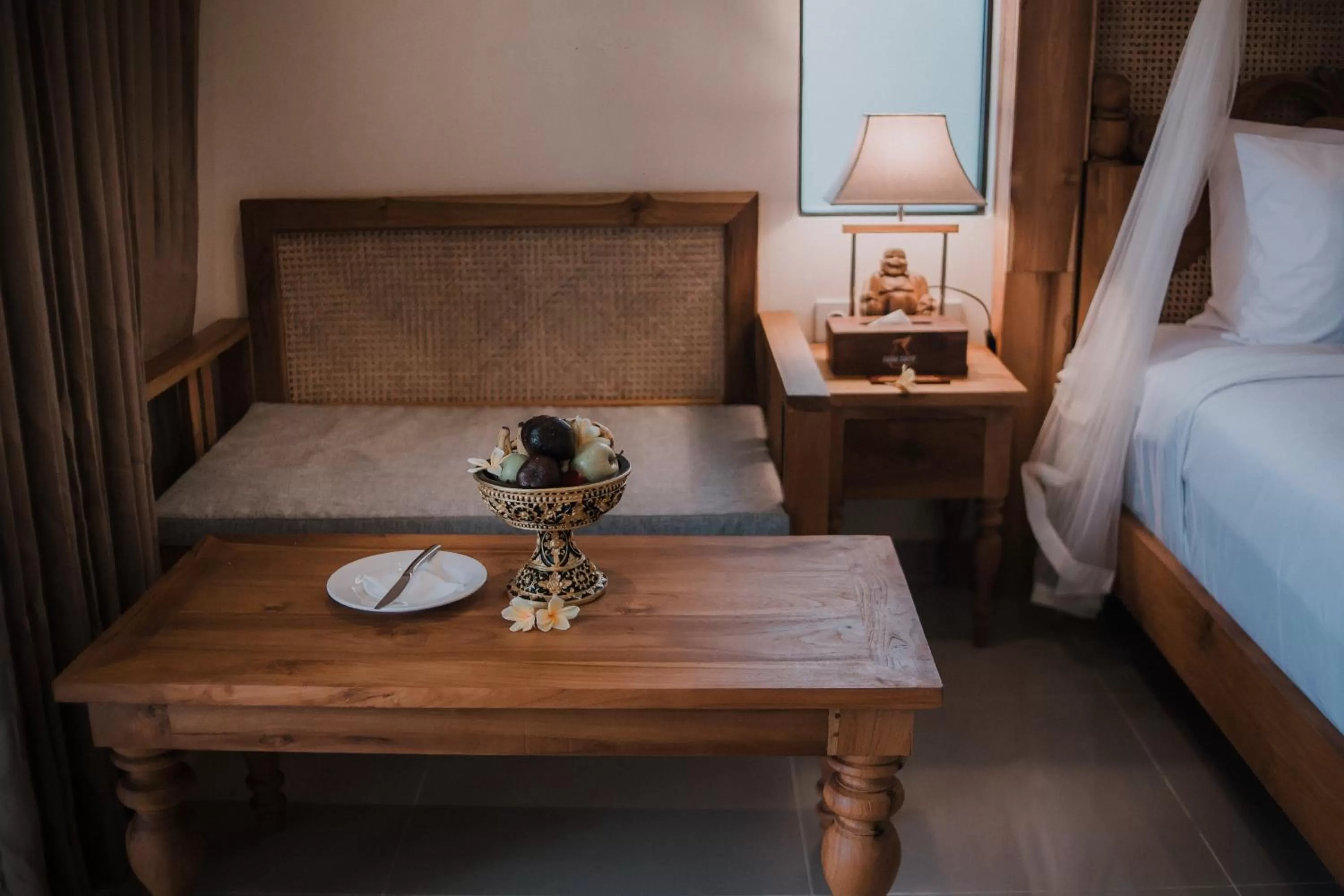 Seating area, Bed in Bubu Suite by Prasi