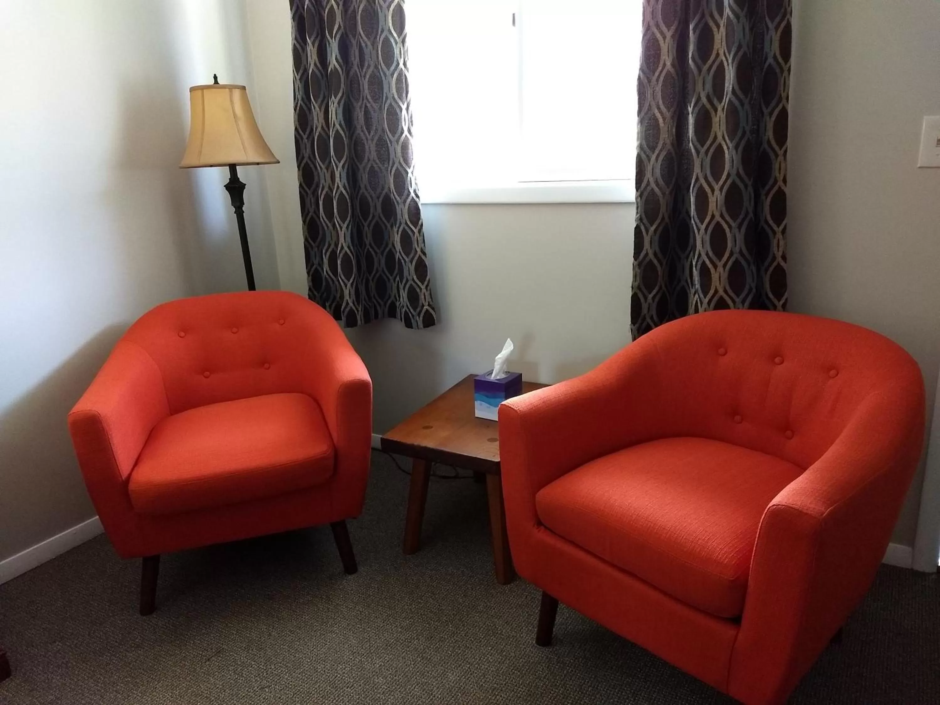 Seating area in The Lodge at West River