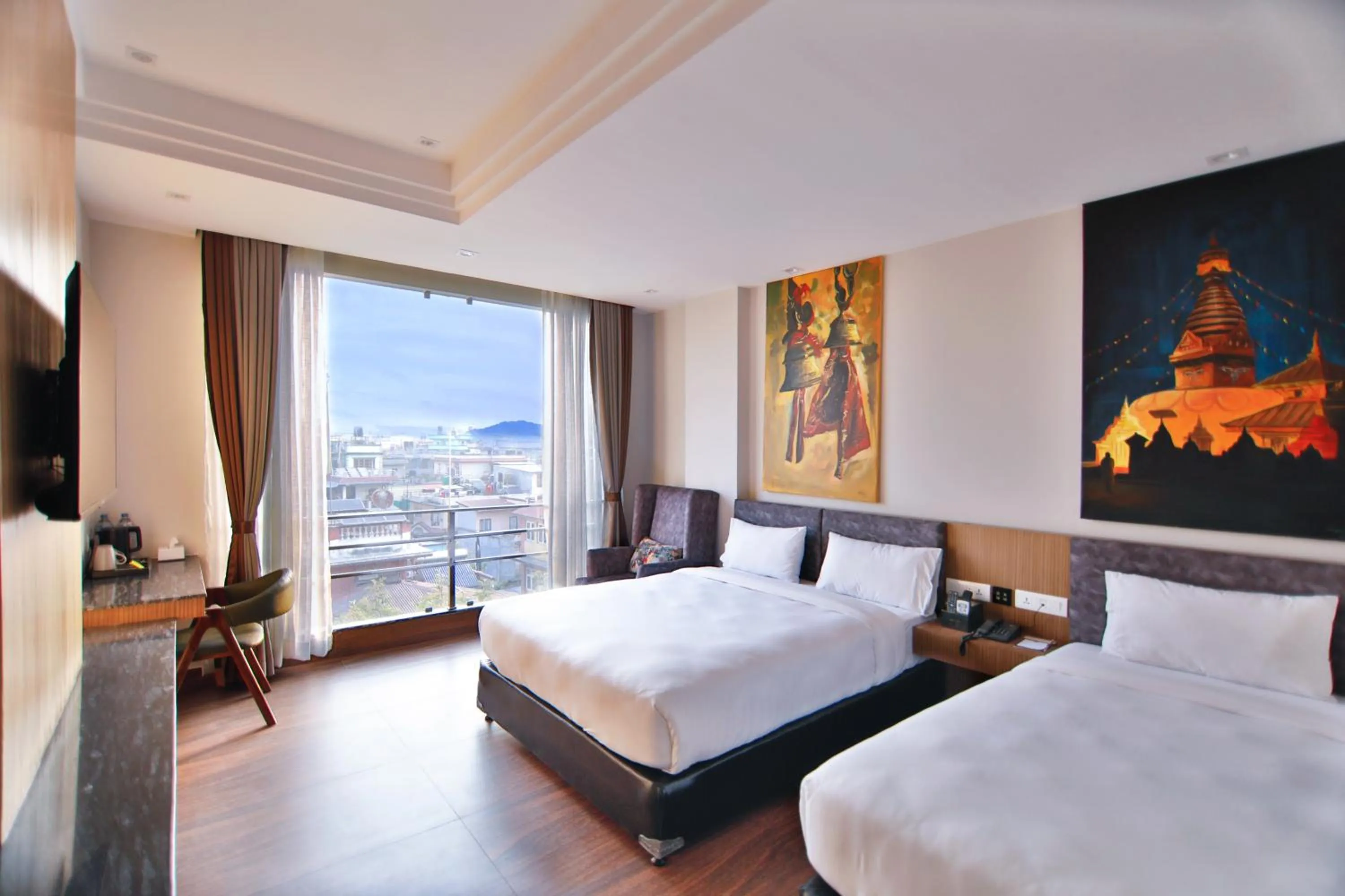 City view, Bed in Lakhey Hotel