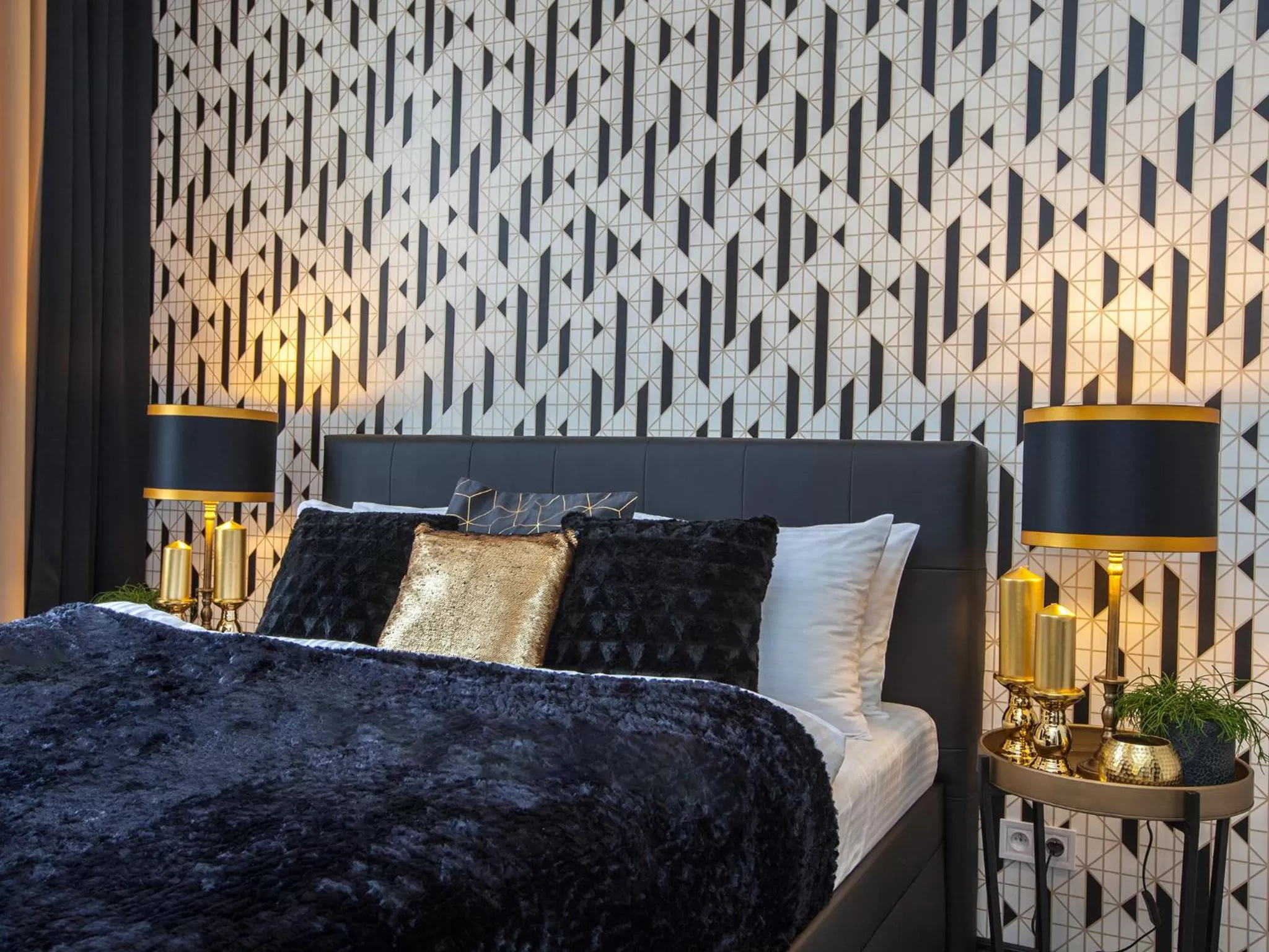 Bed in Golden Prague Rooms