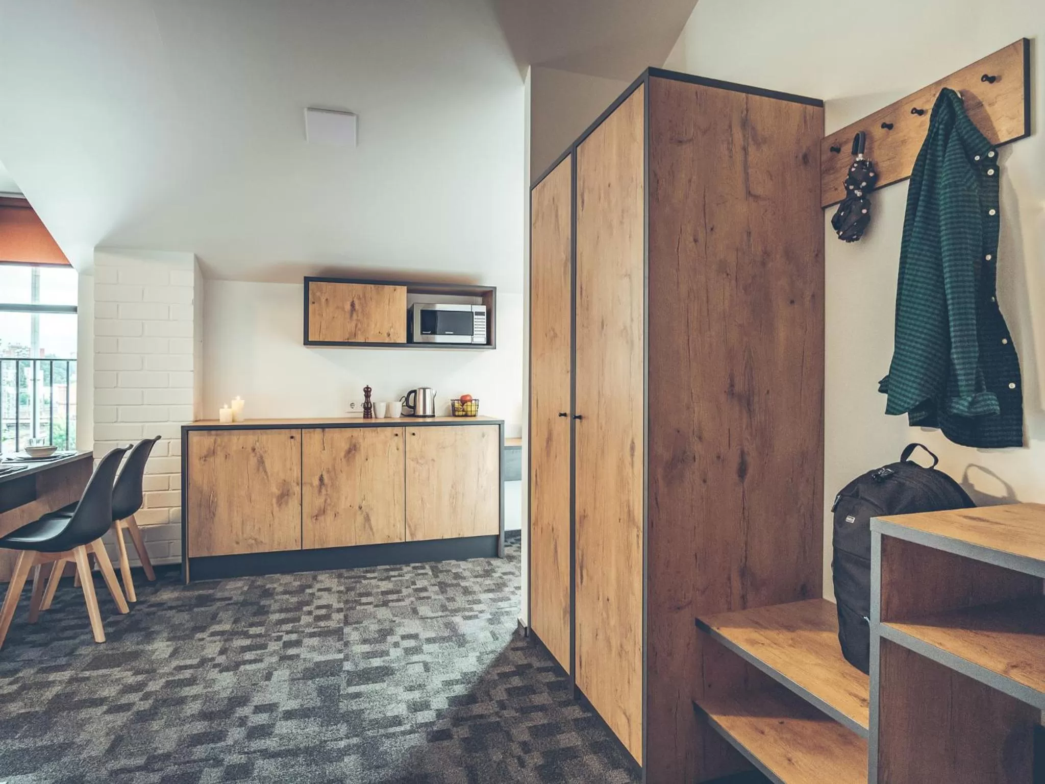 Kitchen or kitchenette, Kitchen/Kitchenette in SELF CHECK-IN Hotel Railway Apartments