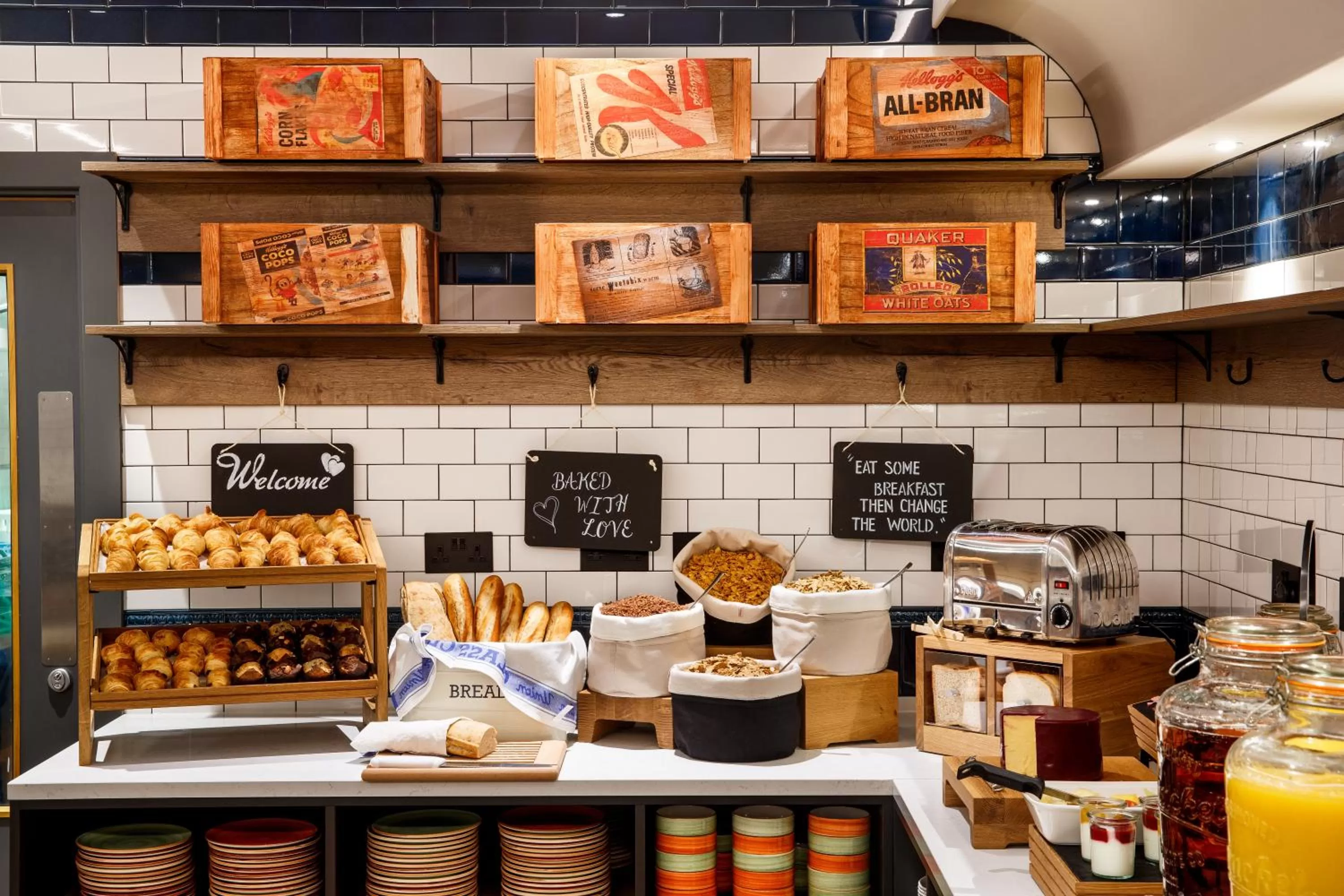 Continental breakfast in ibis Styles London Gloucester Road