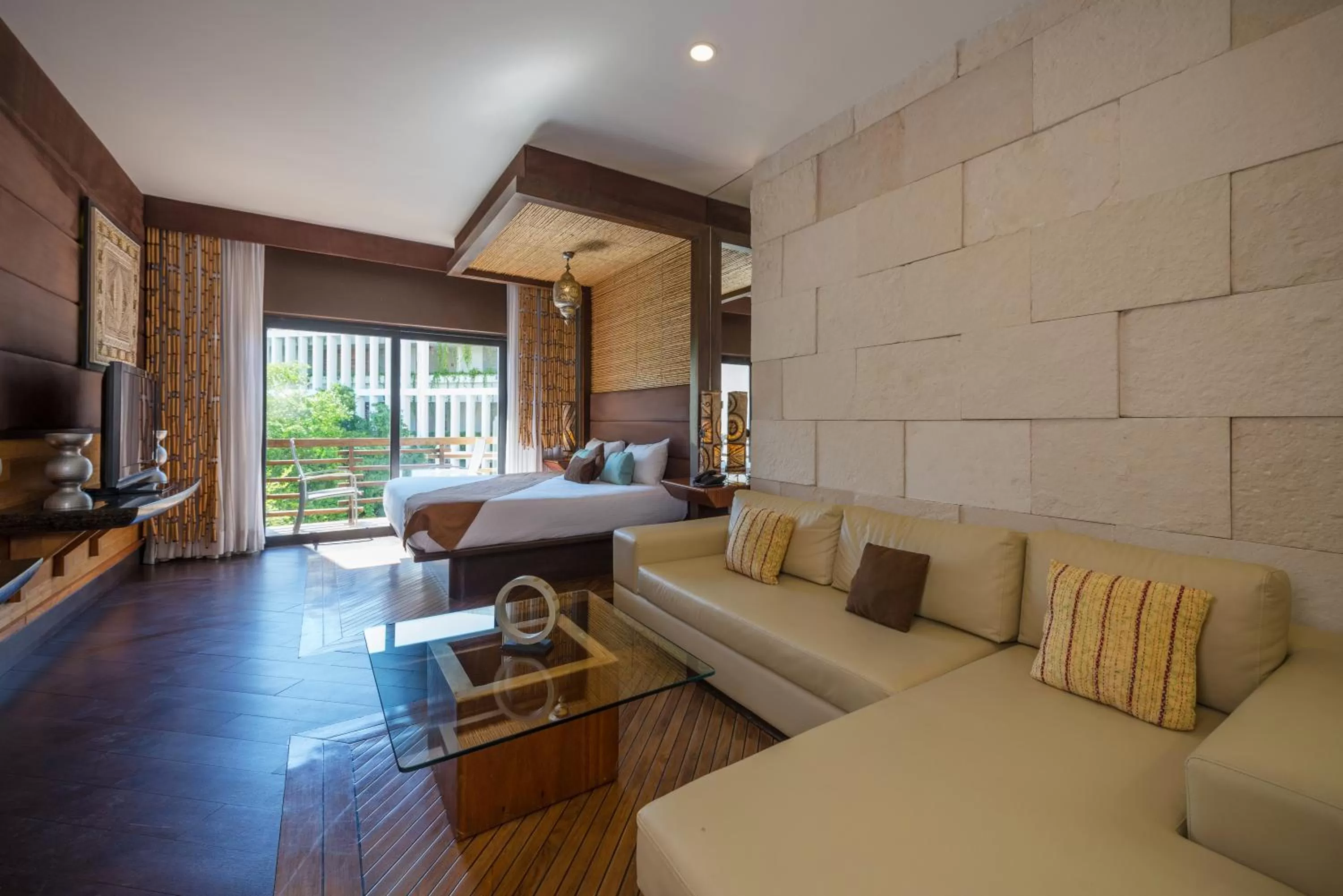 Living room in La Divina by Aldea Thai