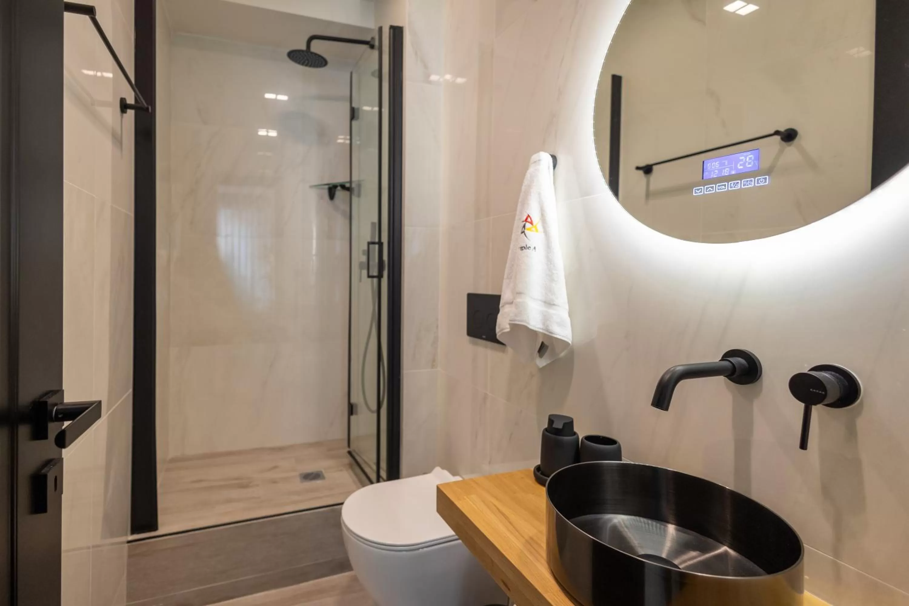 Shower, Bathroom in Triple A @ Trendy Psiri - Art & Nightlife