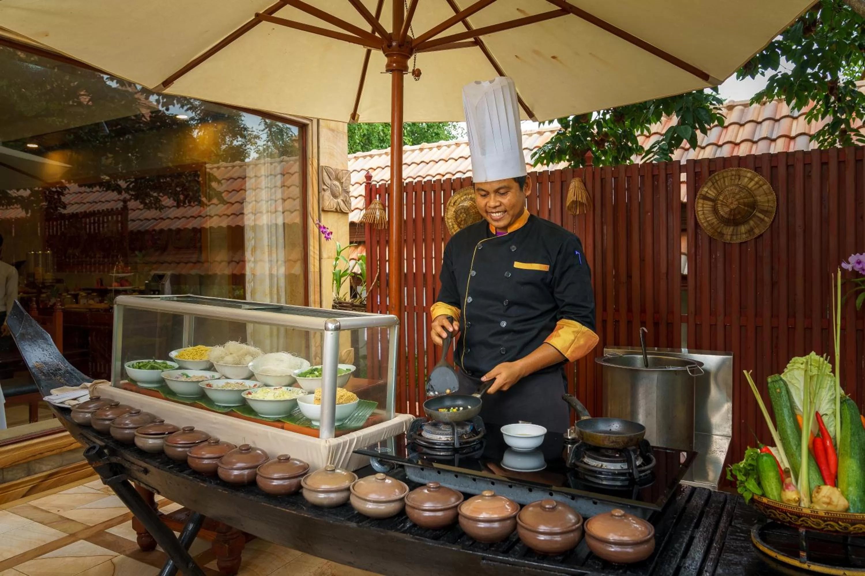 Buffet breakfast in Angkor Style Resort