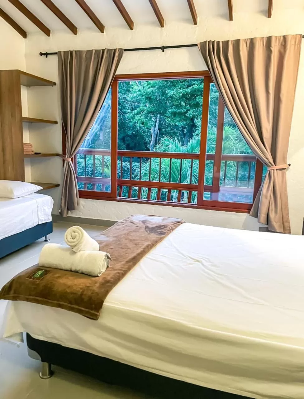 Bed in Finca Hotel Guali Santafe