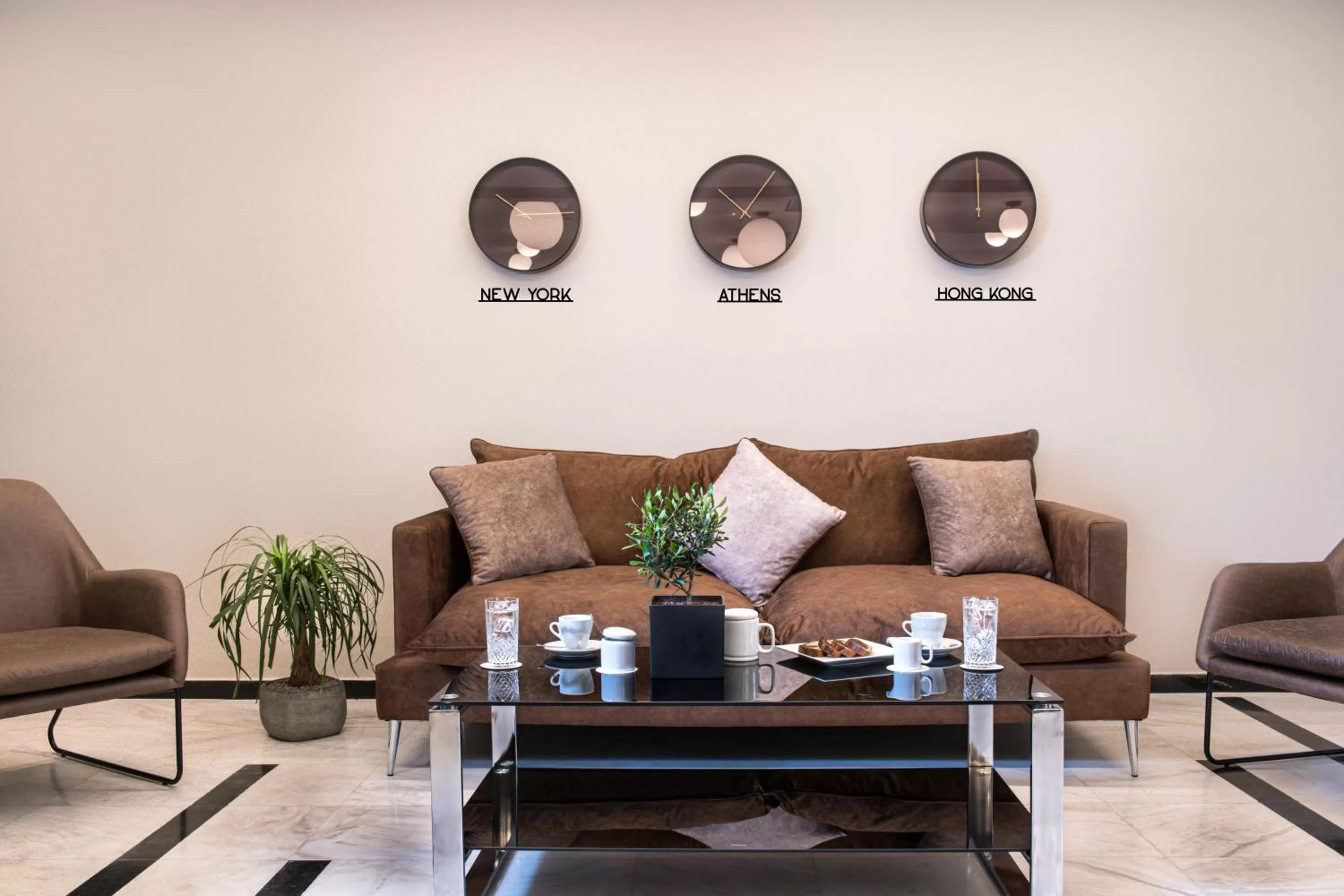 Seating area in Athens One Smart Hotel