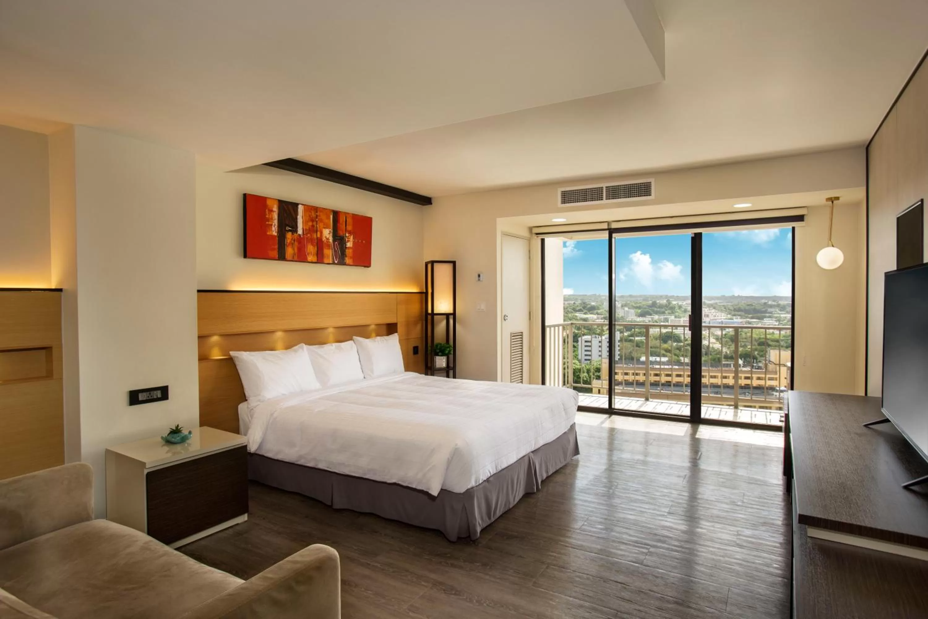 Bed in The Bayview Hotel Guam