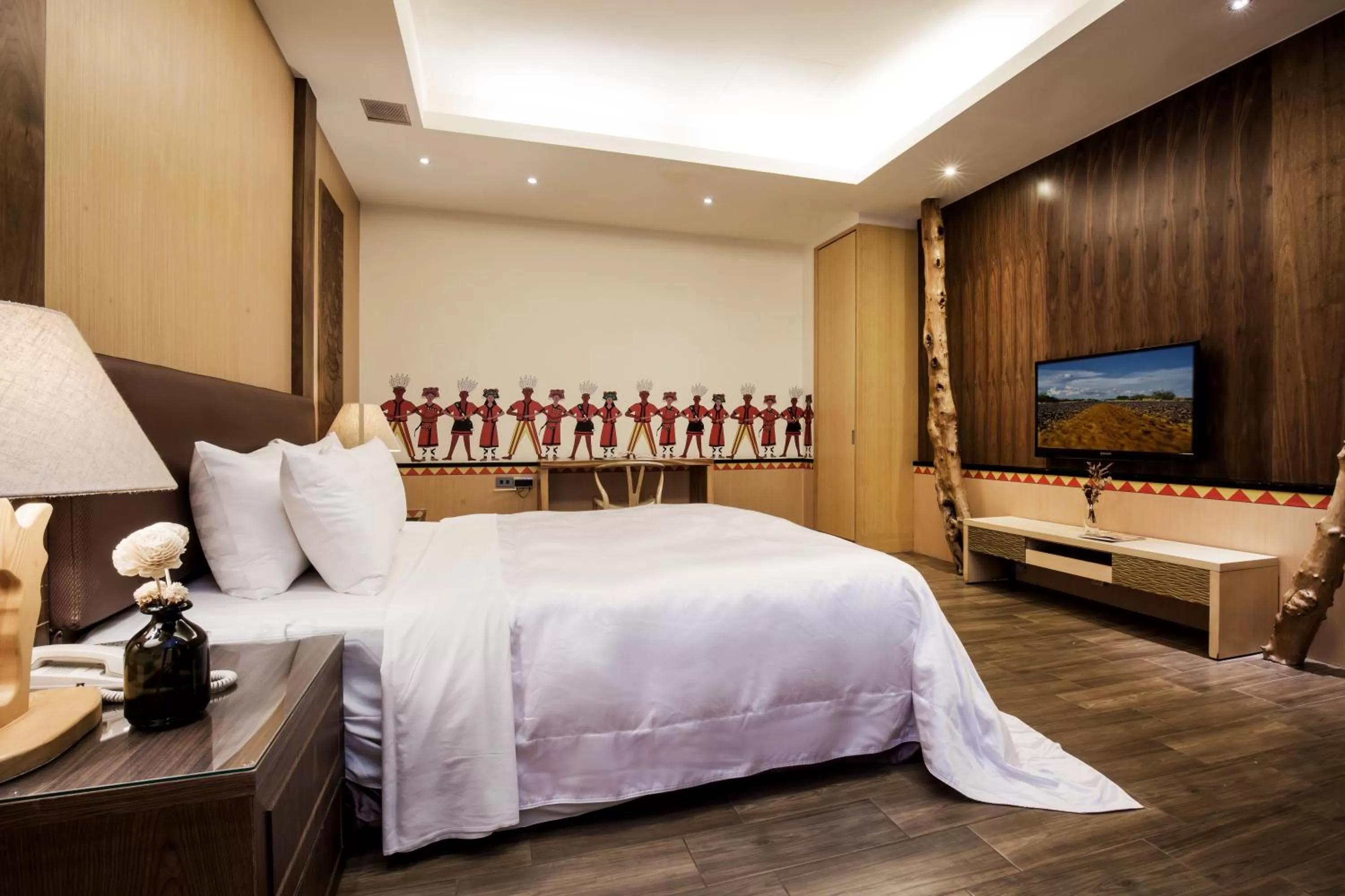 Bed in Duo Romance Hotel