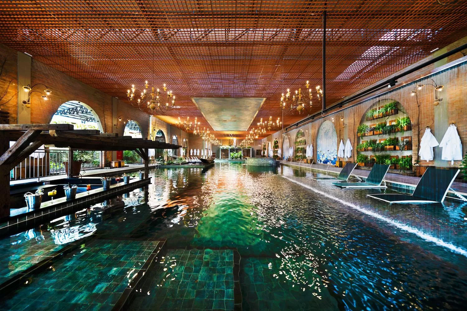 Pool view in Hotel Villa Lobos Spa Romantik