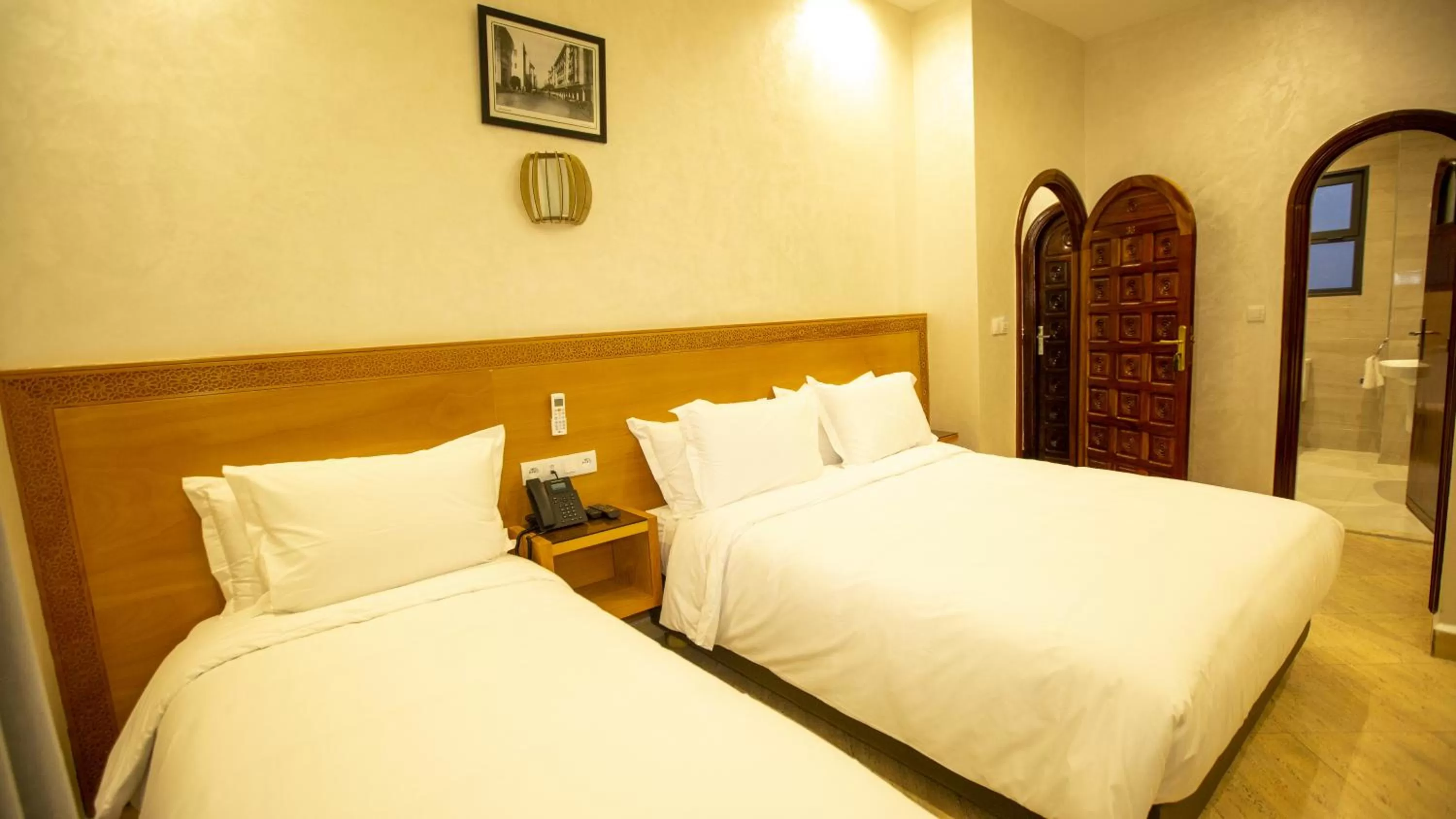 Bed in Hotel de paris