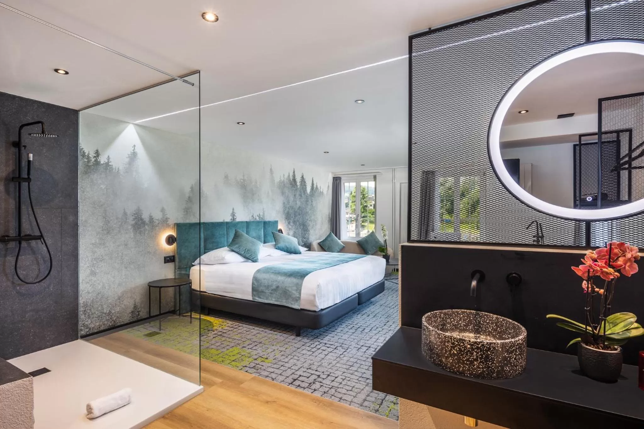 Bed in Hotel Rheingerbe