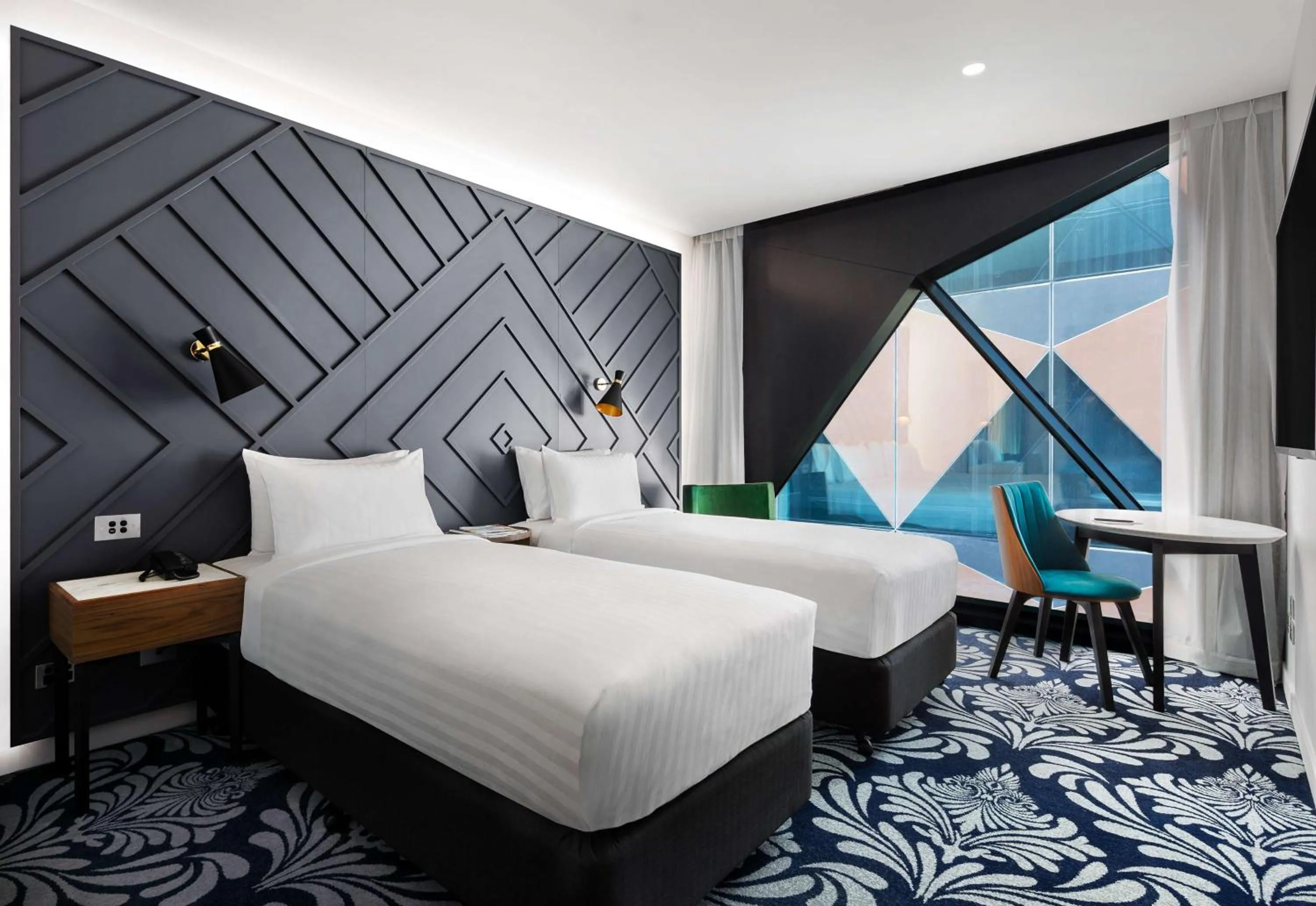 Twin Acacia Room in West Hotel Sydney, Curio Collection by Hilton