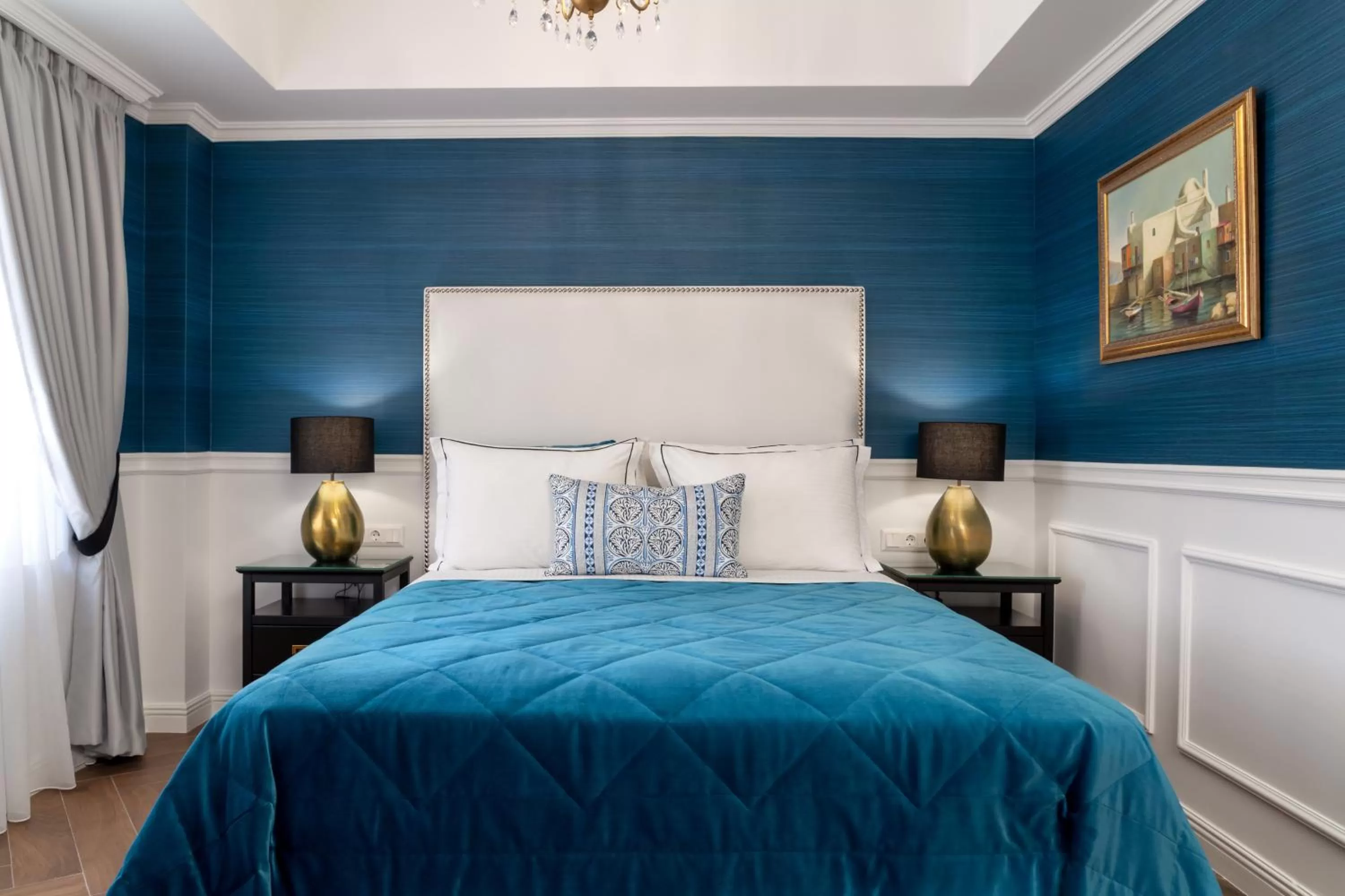 Bed in Evripidou Suites