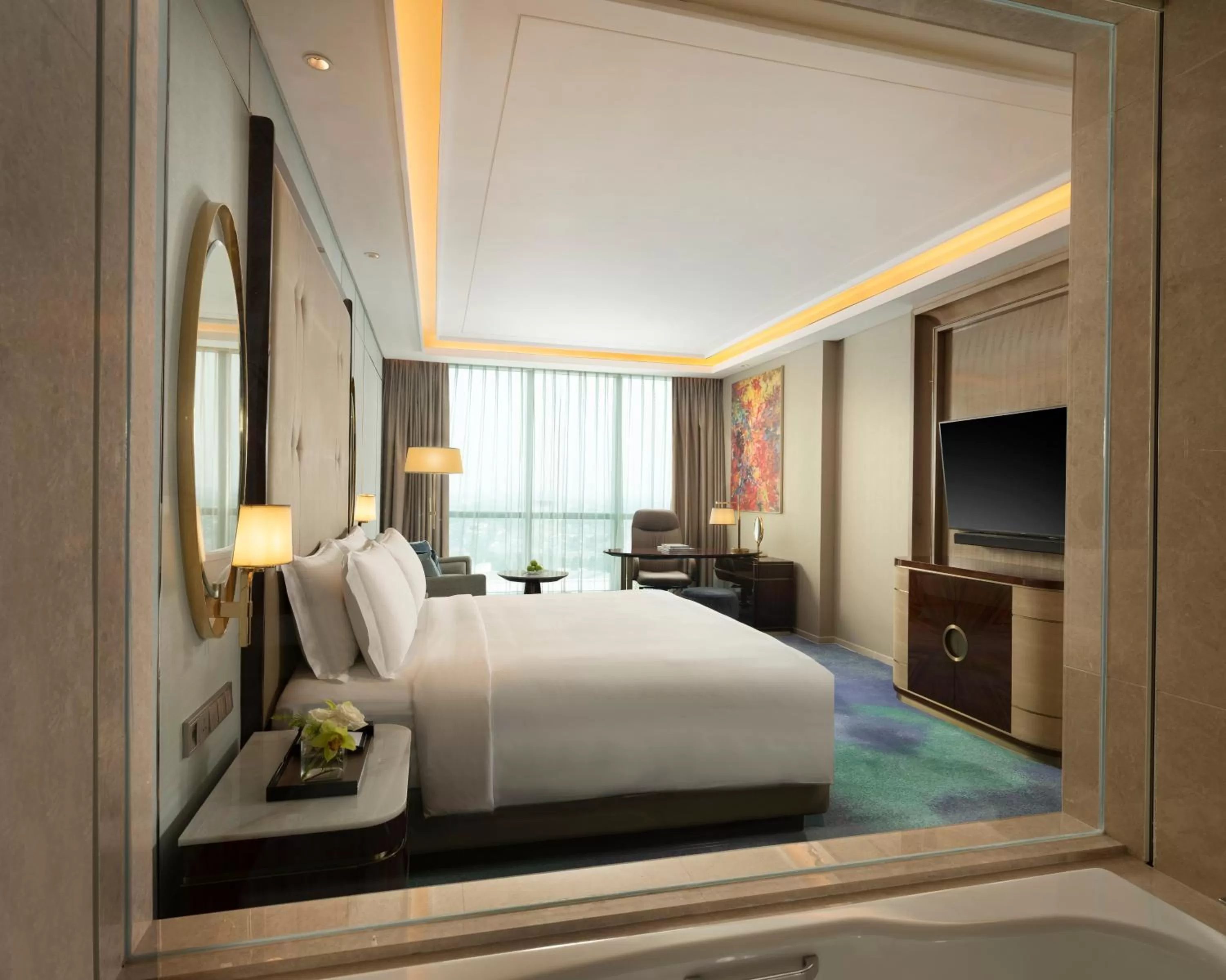 View (from property/room), Bed in InterContinental Hotels Jakarta Pondok Indah by IHG